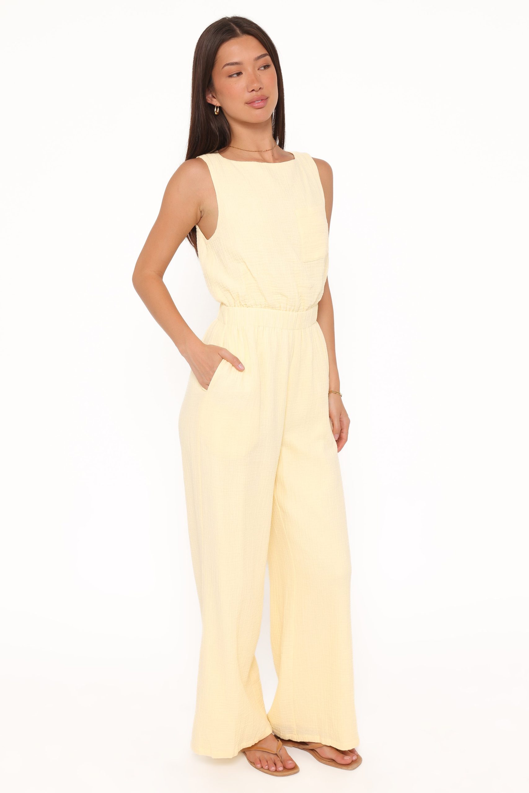 Brenna Cotton Jumpsuit - Baby Yellow - Image 5