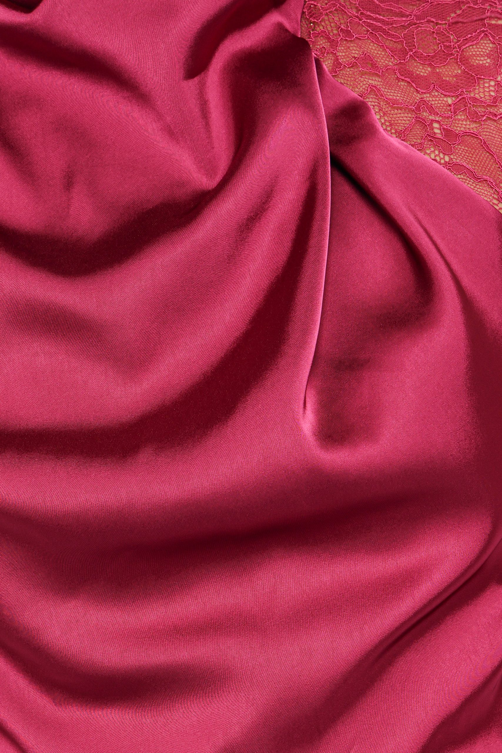 Brinley One Shoulder Jumpsuit - Berry - Image 6