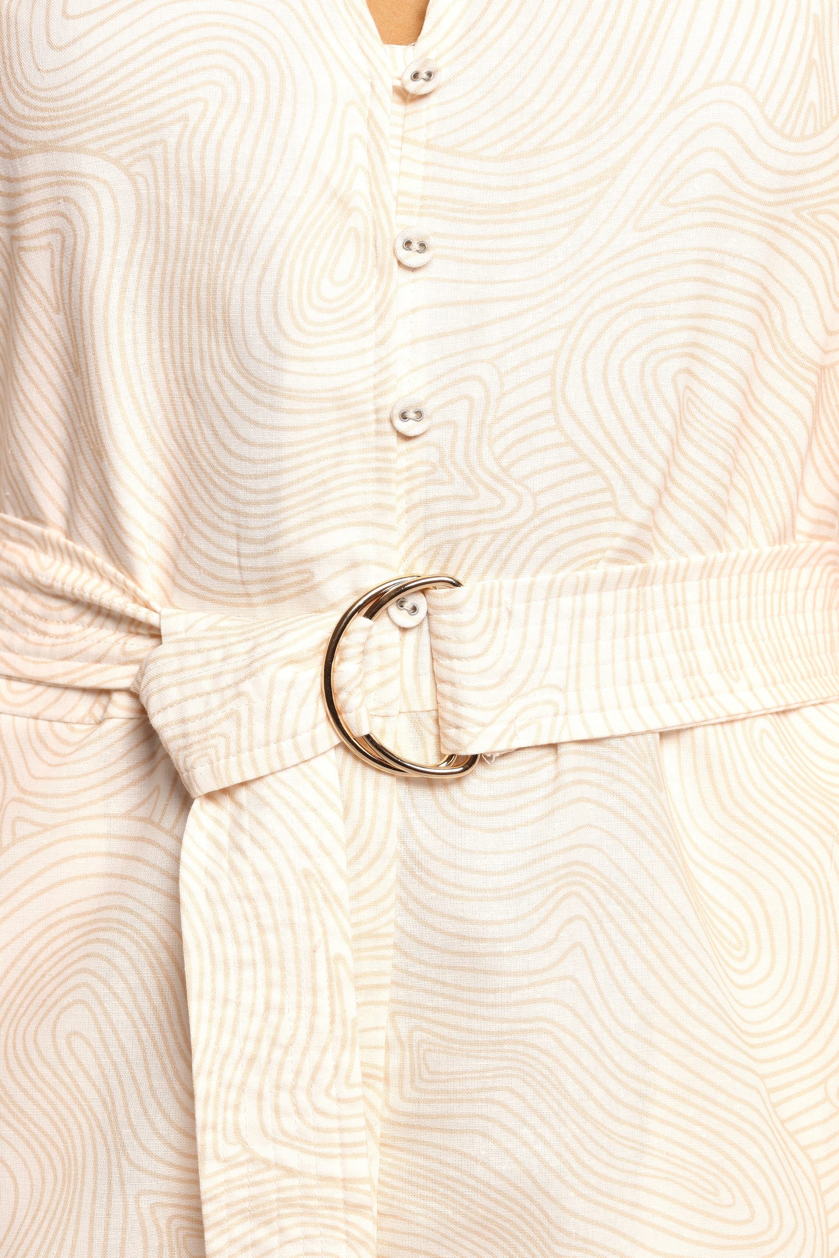 Cassian Belted Romper - Tan Swirl - Image 6