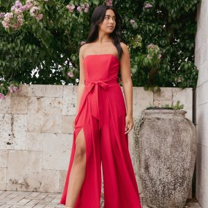 Chanellie Jumpsuit - Red