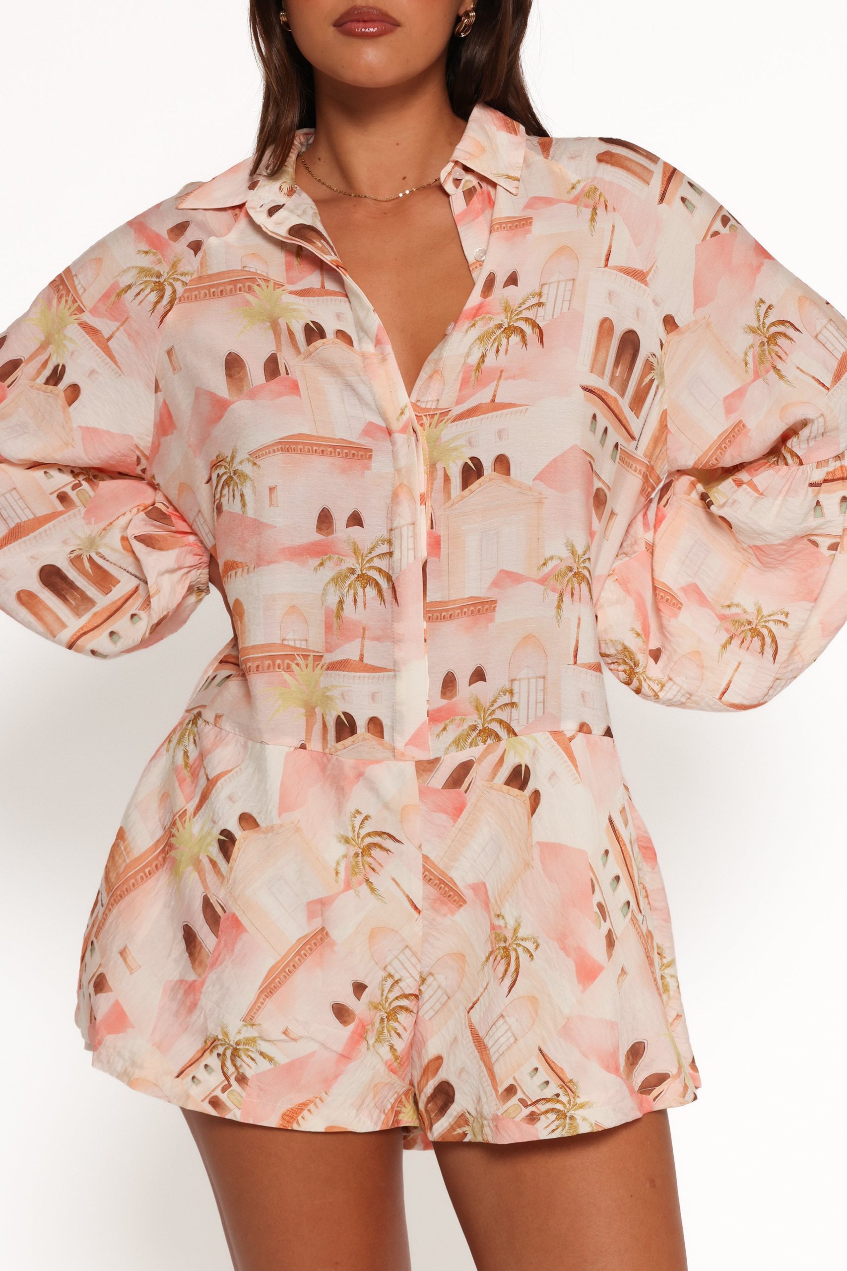 Cowper Romper - Tan Print - Image 8