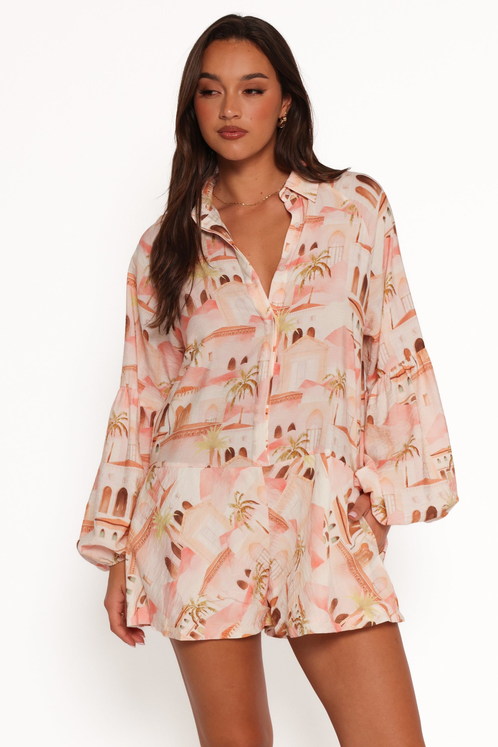Cowper Romper - Tan Print - Image 3