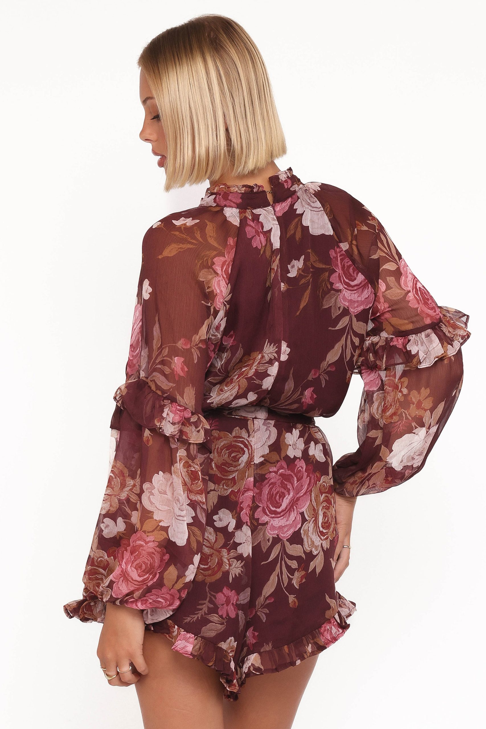 Delaney Long Sleeve Romper - Brandy Bloom - Image 4