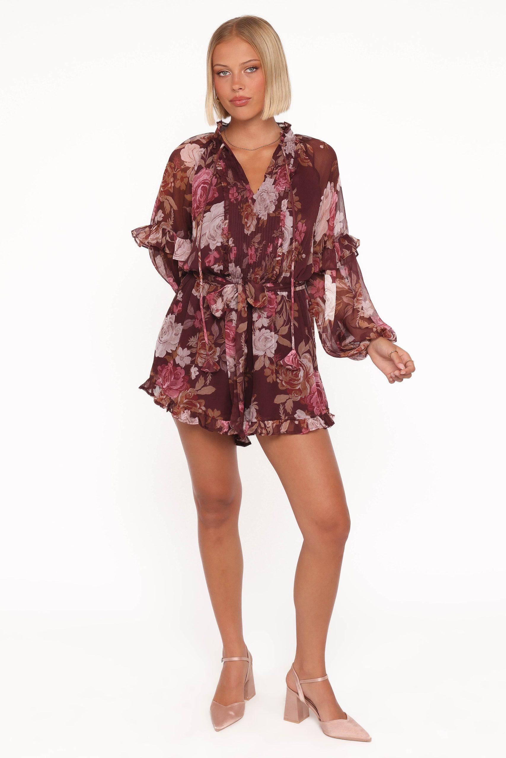 Delaney Long Sleeve Romper - Brandy Bloom - Image 5
