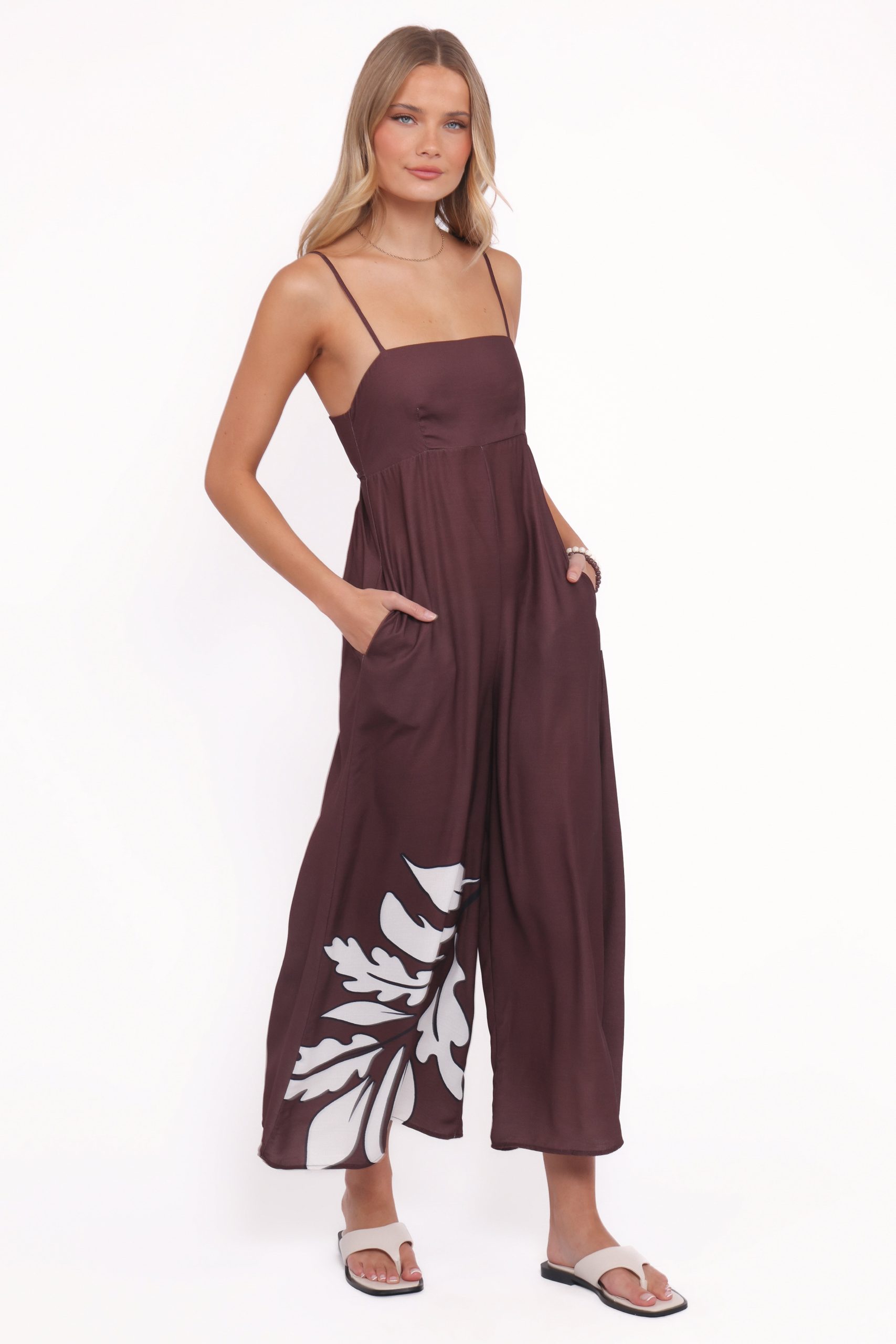 Delfina Jumpsuit - Brown Palm - Image 3