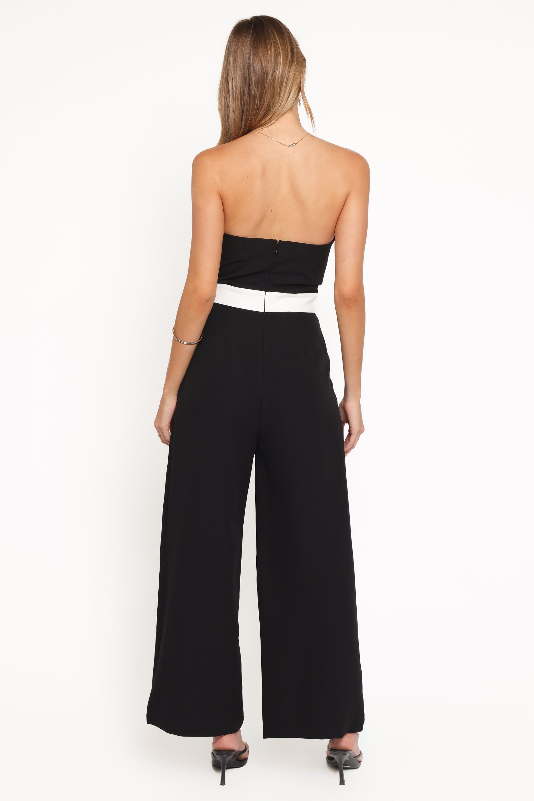 Elaria Scalloped Belted Jumpsuit - Black - Image 5