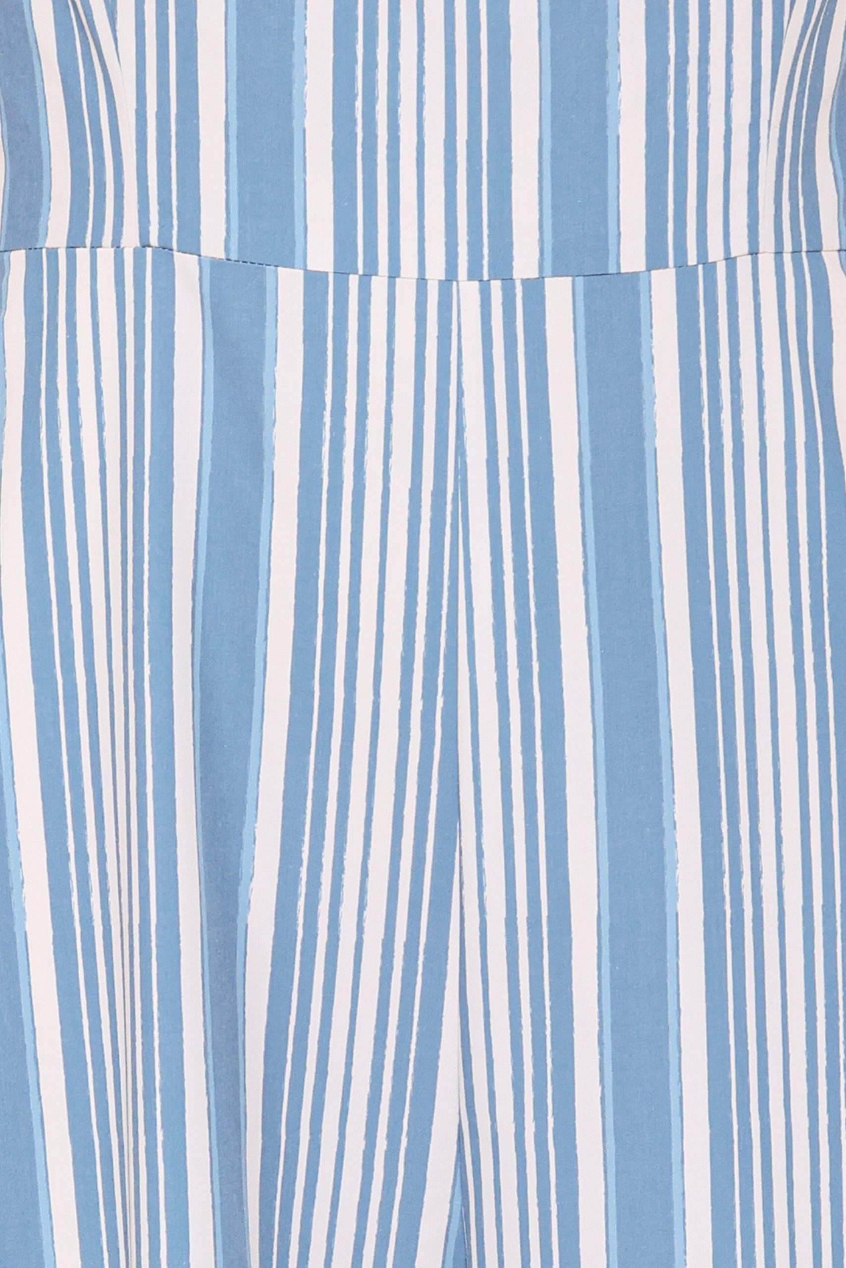 Ella Tie Shoulder Jumpsuit - Blue/White Stripe - Image 6