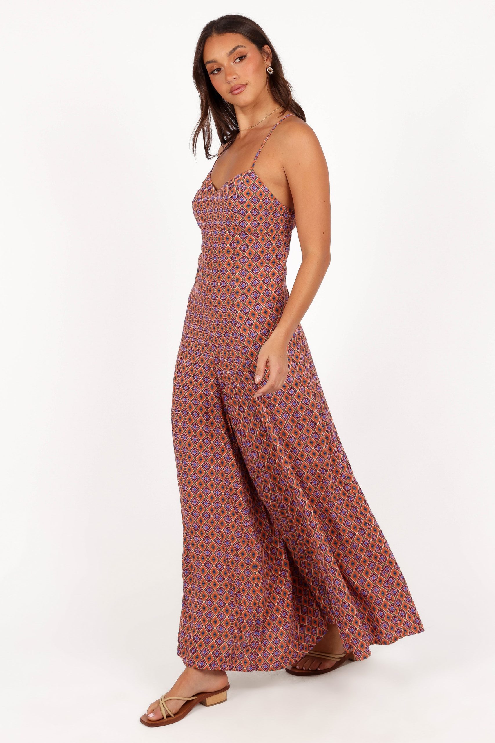 Harlee Wide Leg Jumpsuit - Orange - Image 2