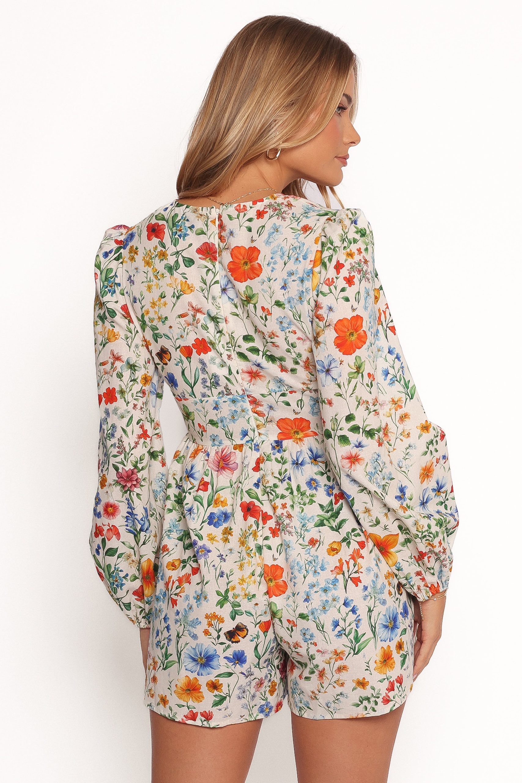 Irisa Long Sleeve Romper - Garden Floral - Image 4