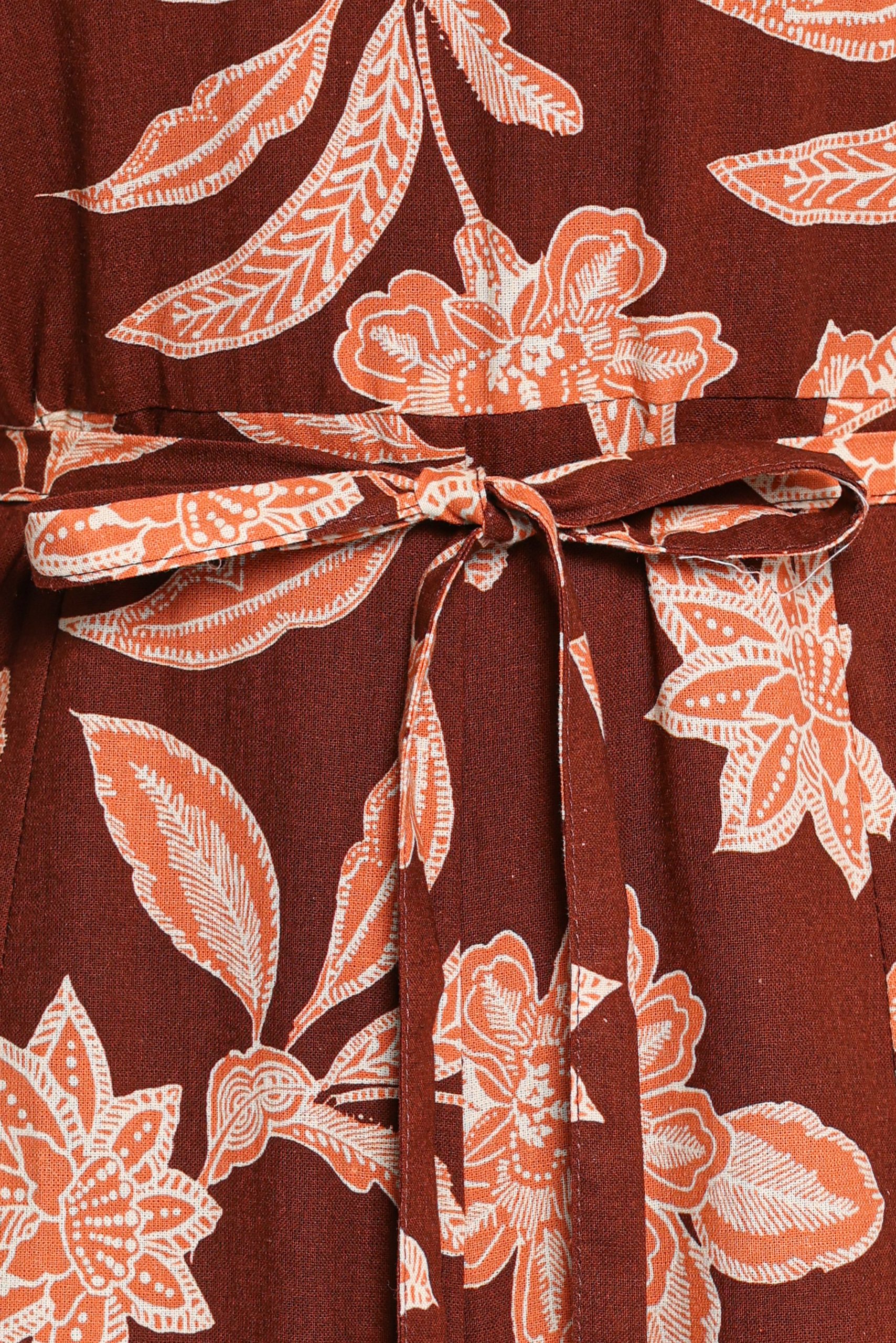 Kehlani Halterneck Jumpsuit - Orange Floral - Image 5