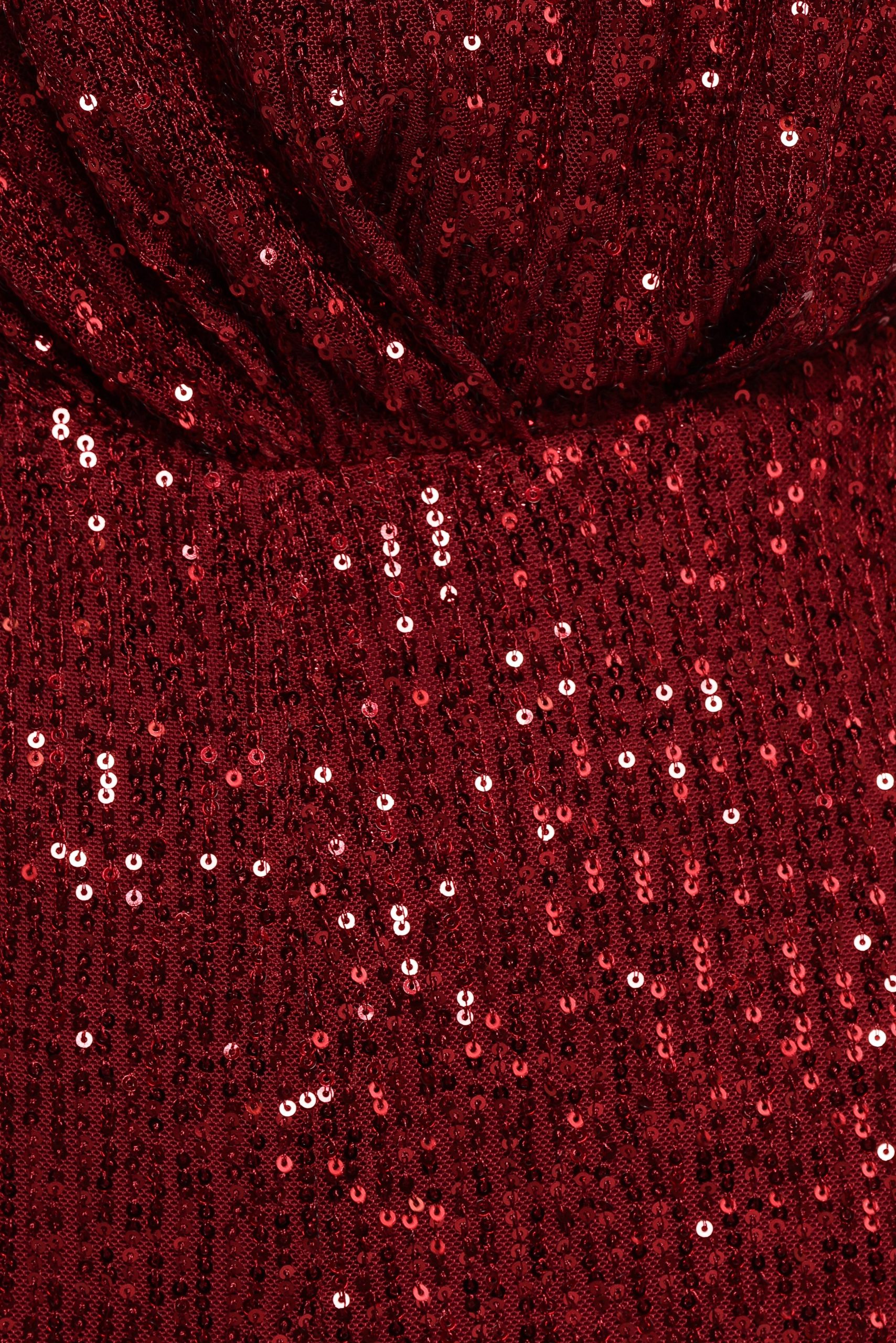 Khianna Sequin One Shoulder Jumpsuit - Red - Image 9