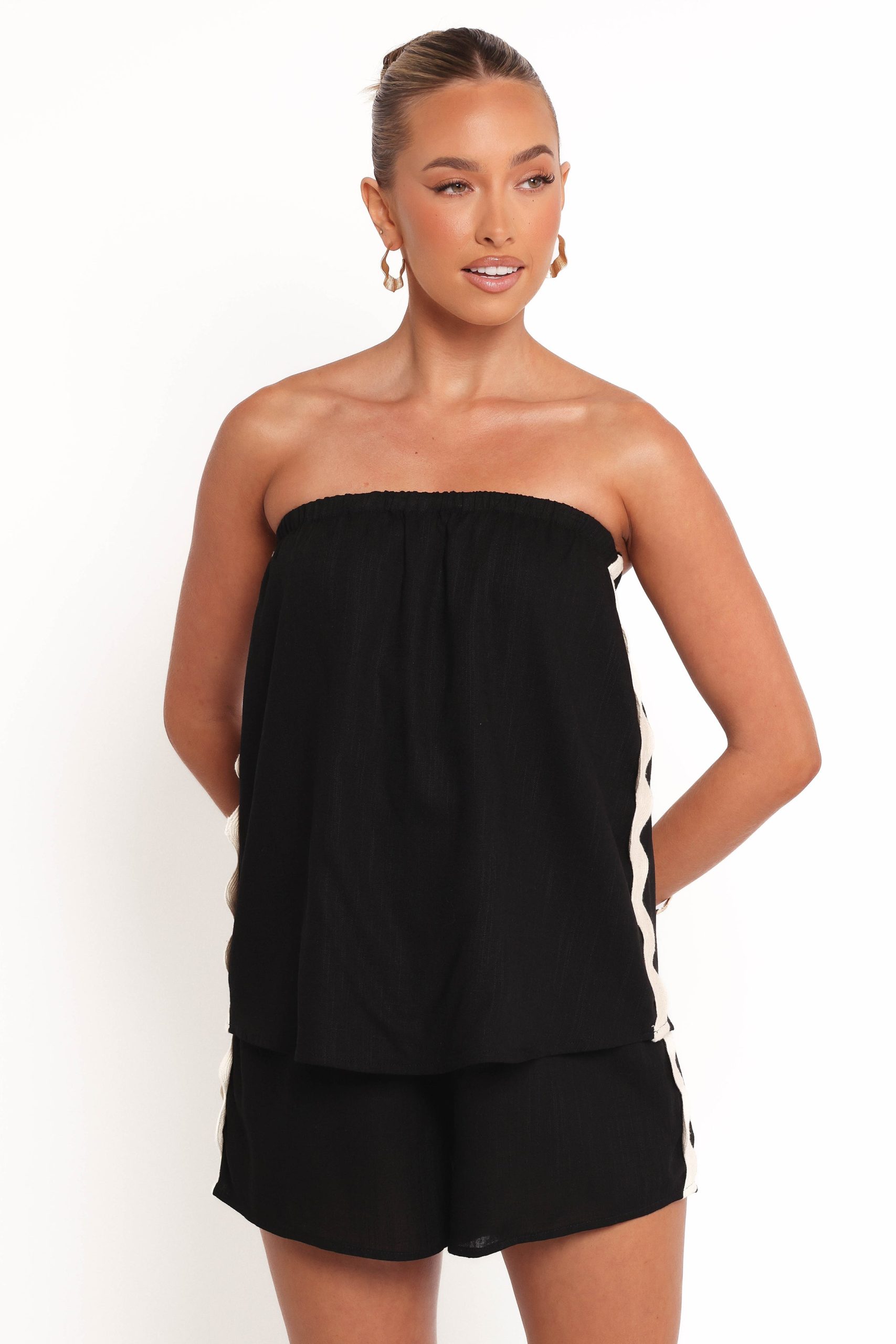 Kristia Strapless Romper - Black - Image 5
