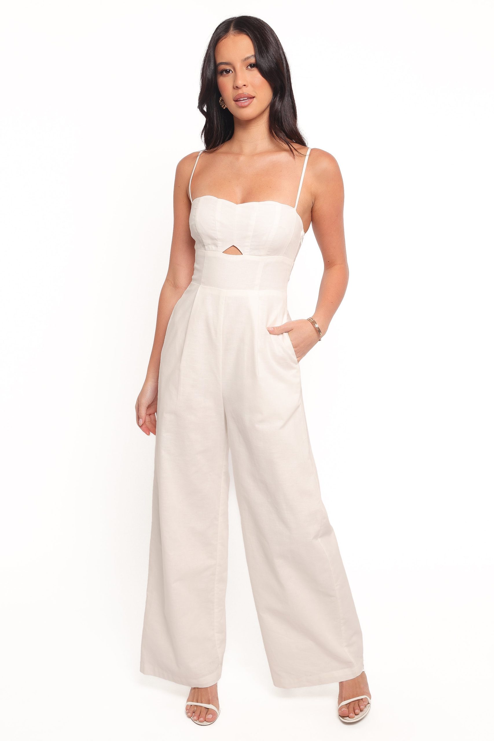 Metra Scalloped Jumpsuit - White - Image 2