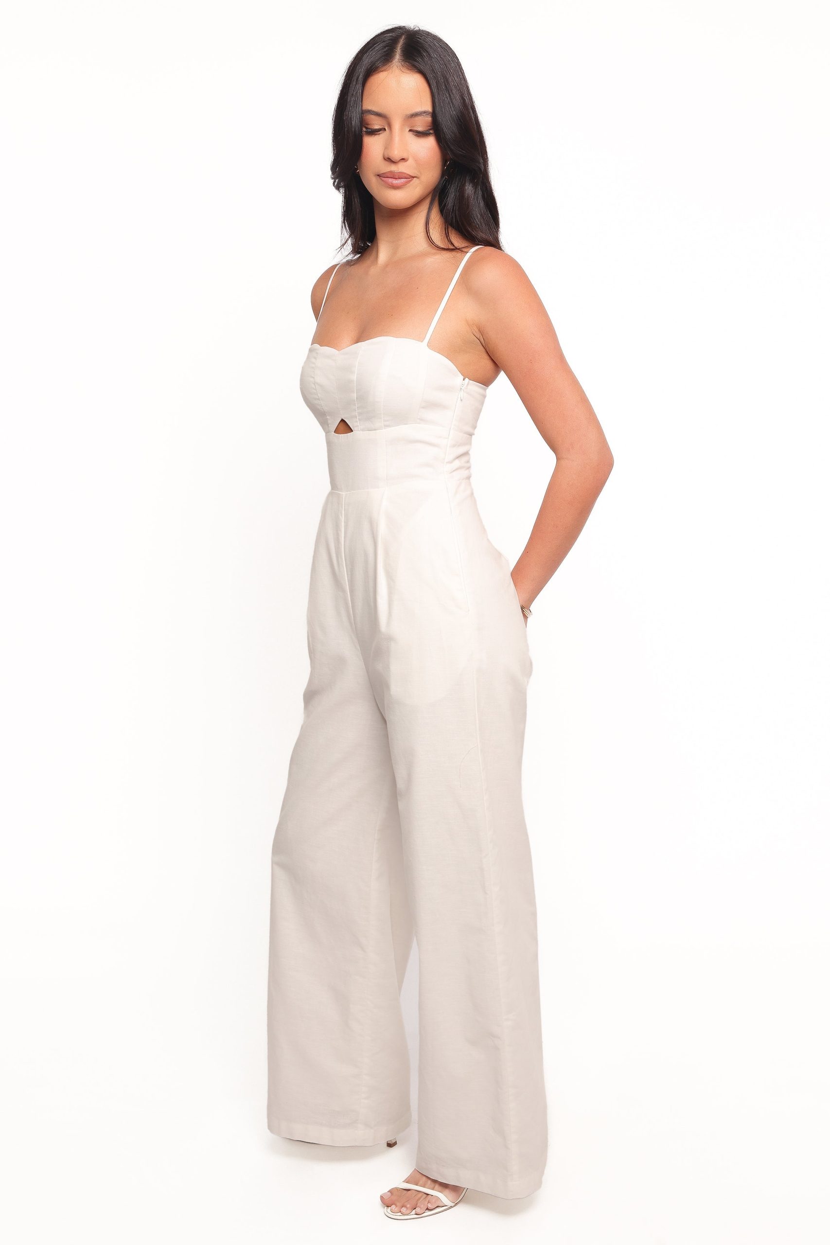 Metra Scalloped Jumpsuit - White - Image 3