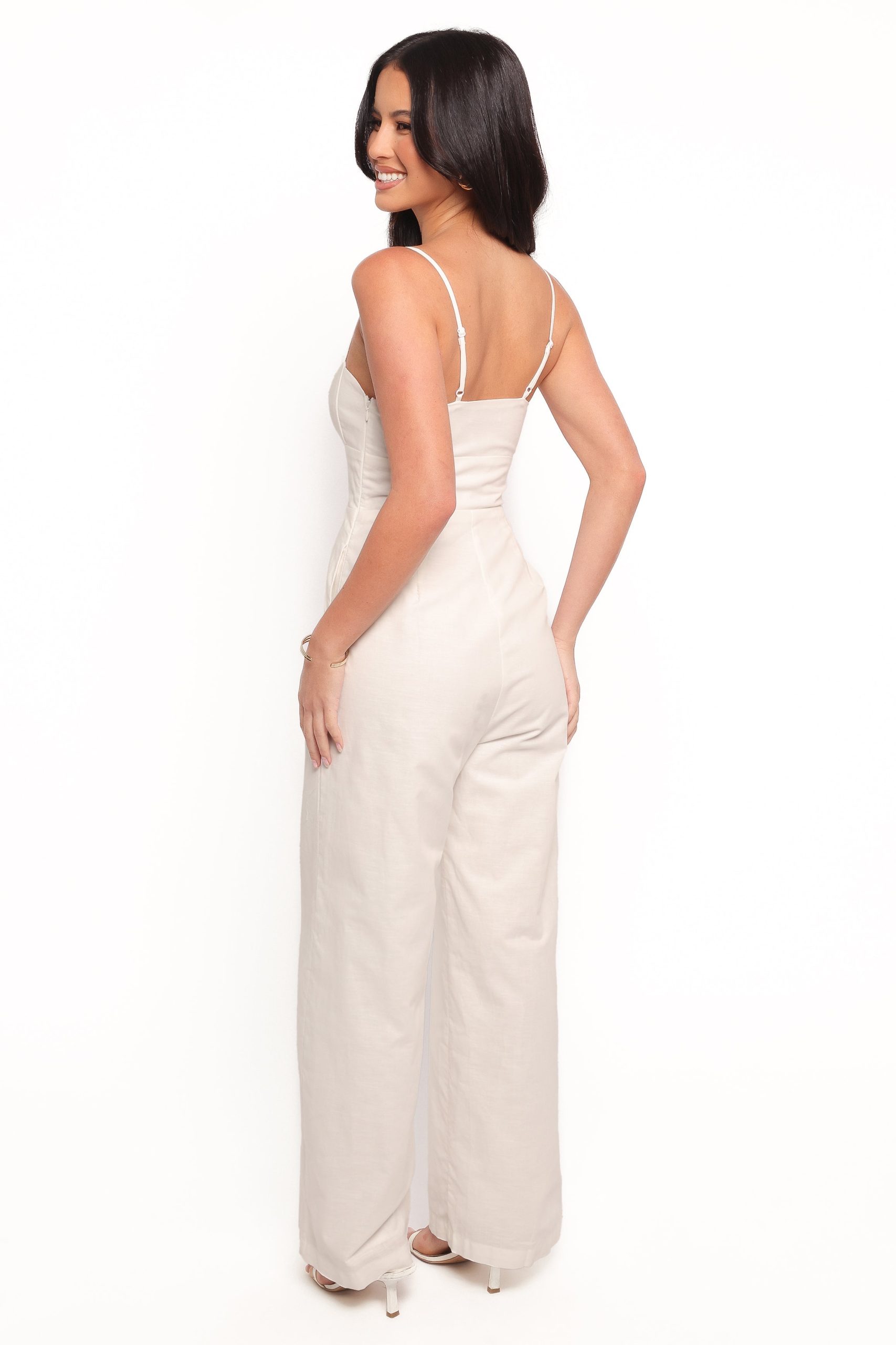 Metra Scalloped Jumpsuit - White - Image 4