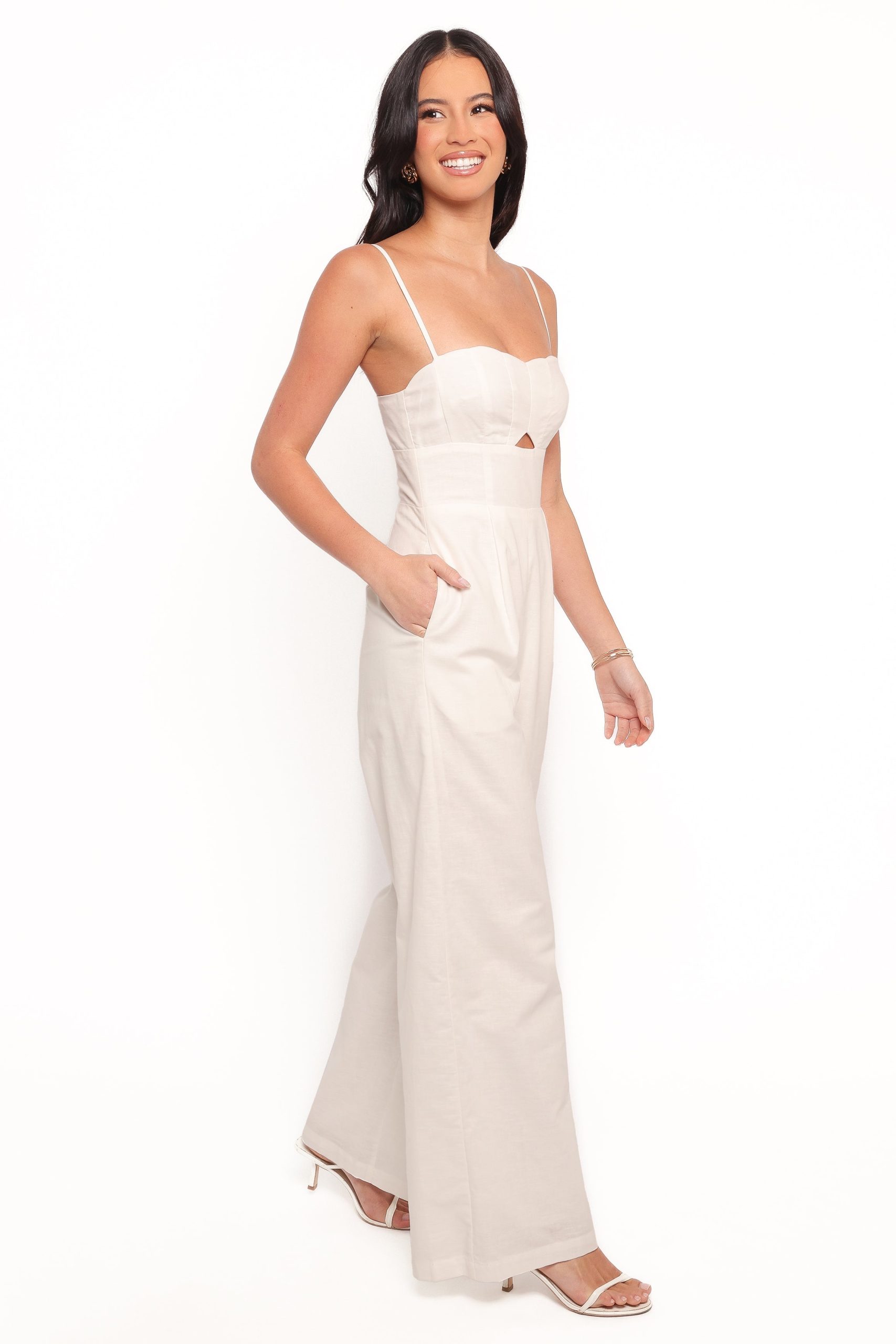 Metra Scalloped Jumpsuit - White - Image 5