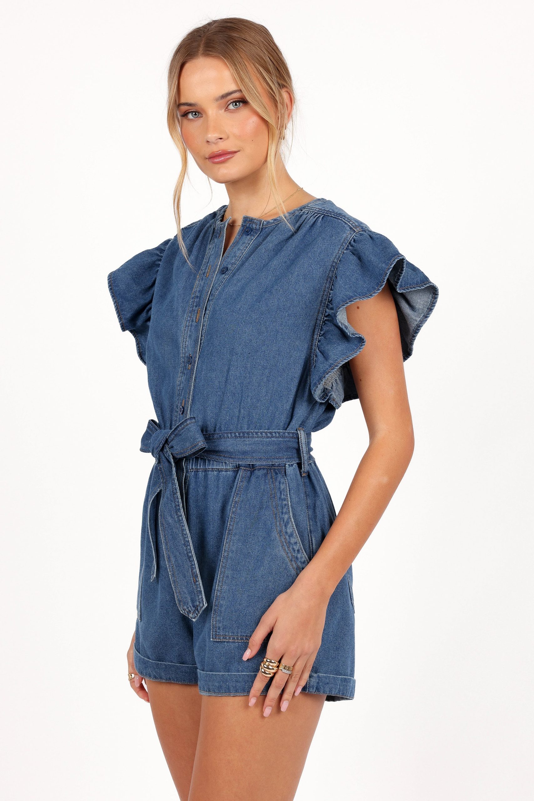 Mia Romper - Medium Denim - Image 3