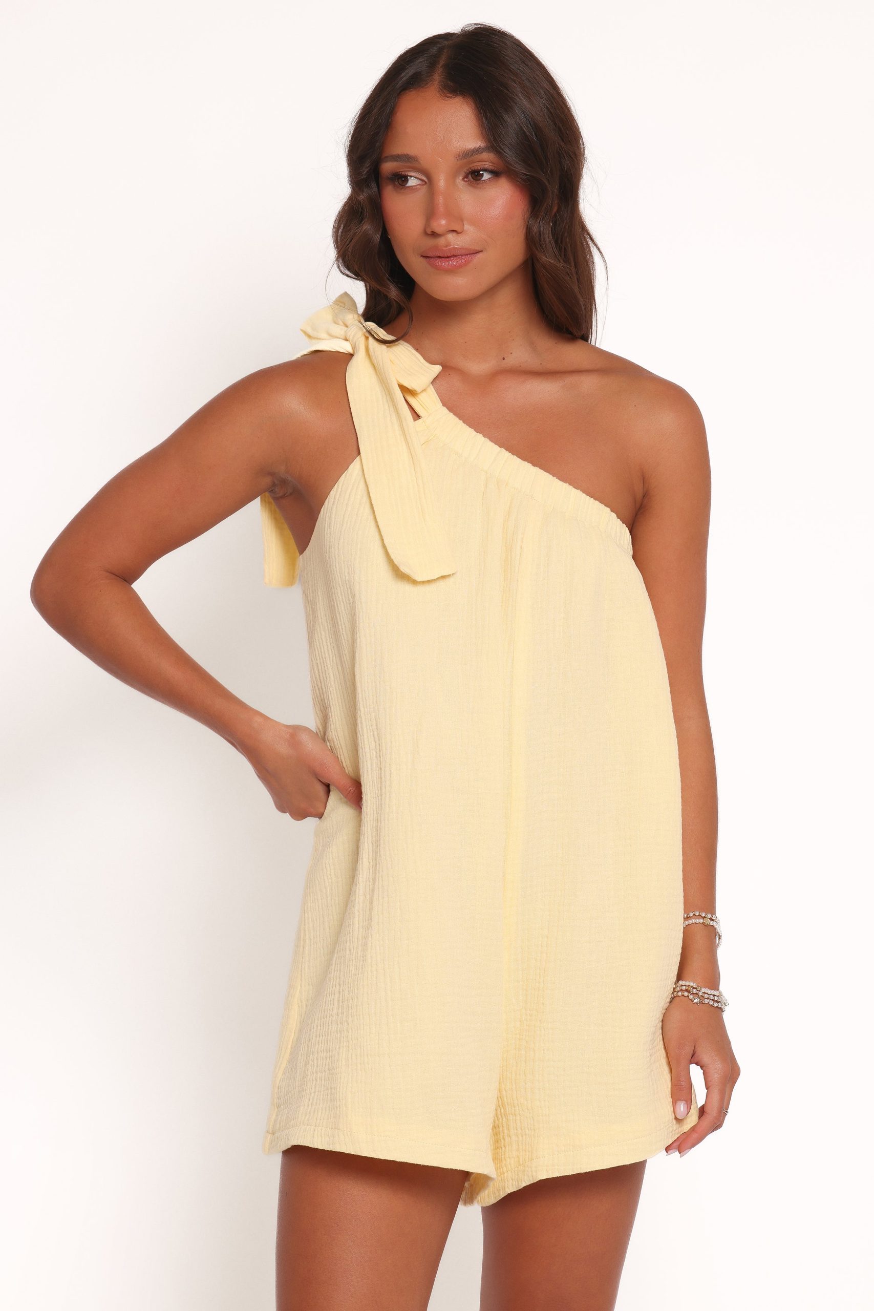 Miffy One Shoulder Romper - Yellow - Image 2