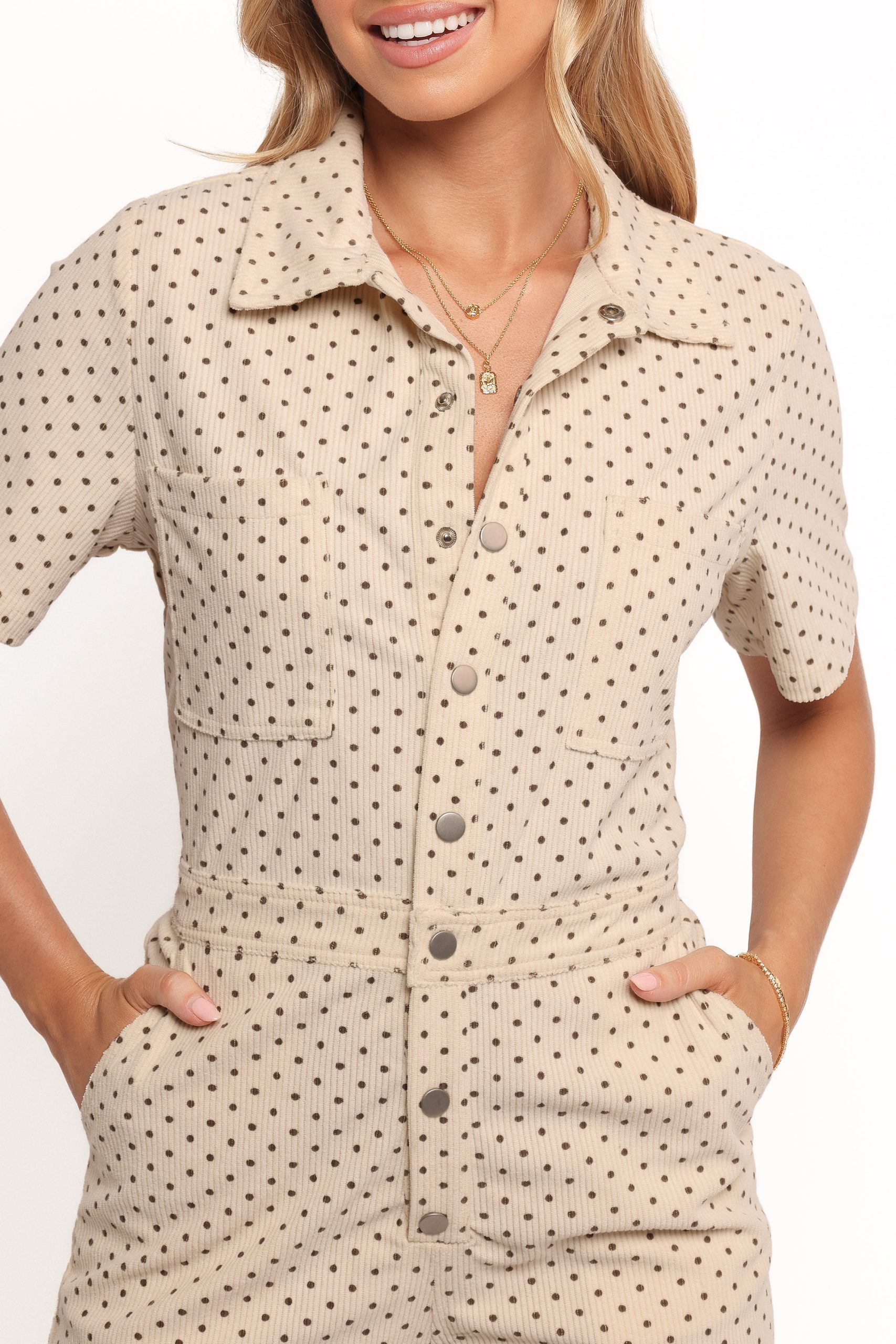 Mikia Jumpsuit - Cream Brown - Image 3