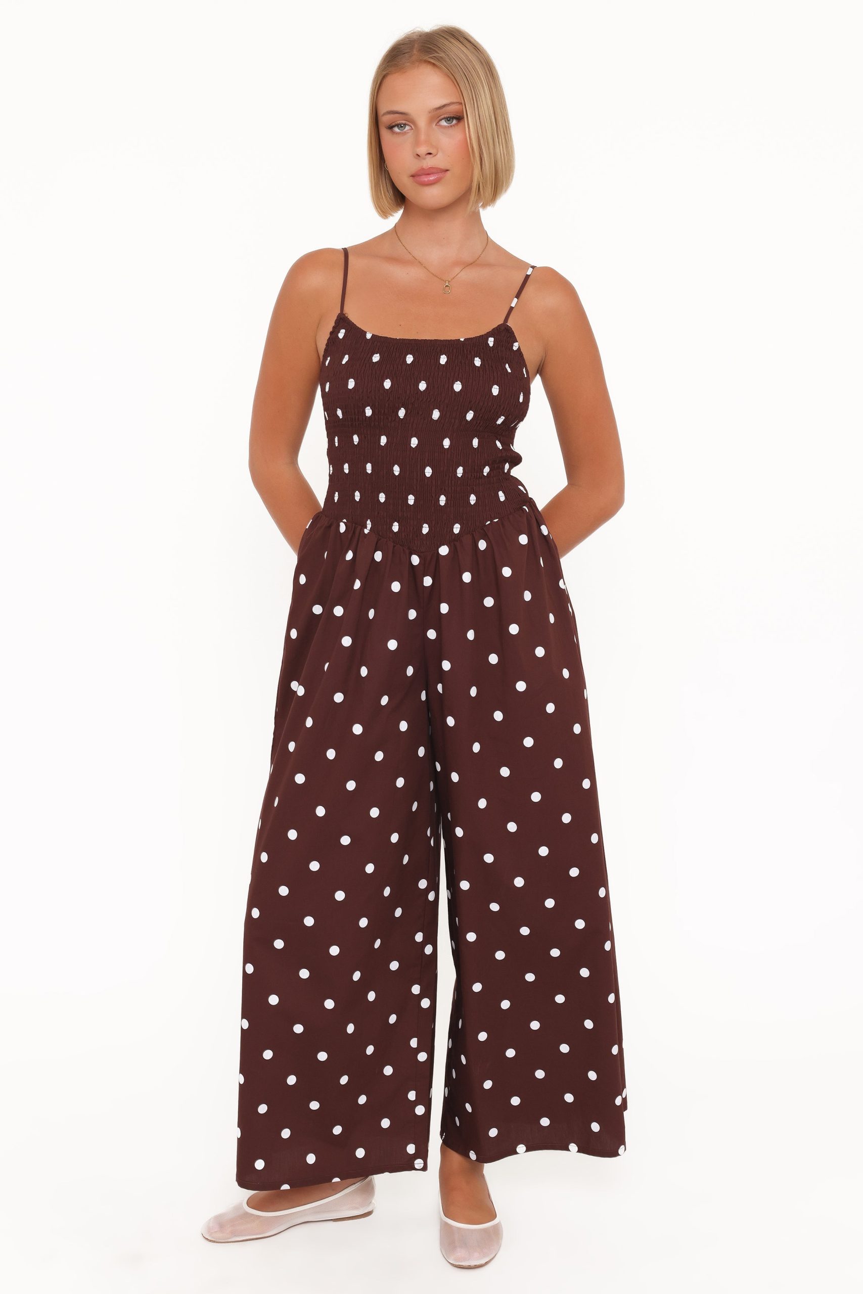 Paloma Jumpsuit - Chocolate Polka Dot - Image 5