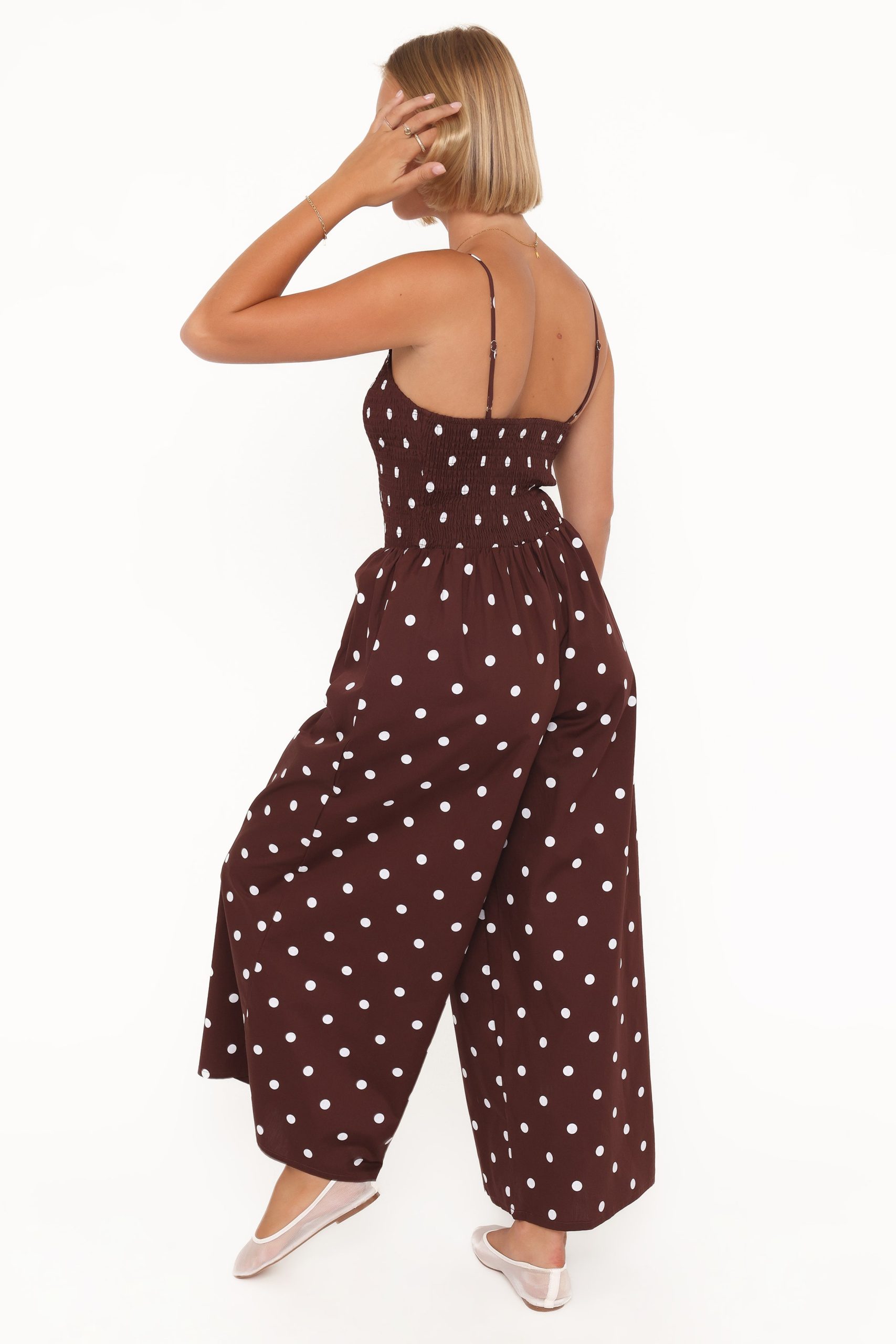 Paloma Jumpsuit - Chocolate Polka Dot - Image 4