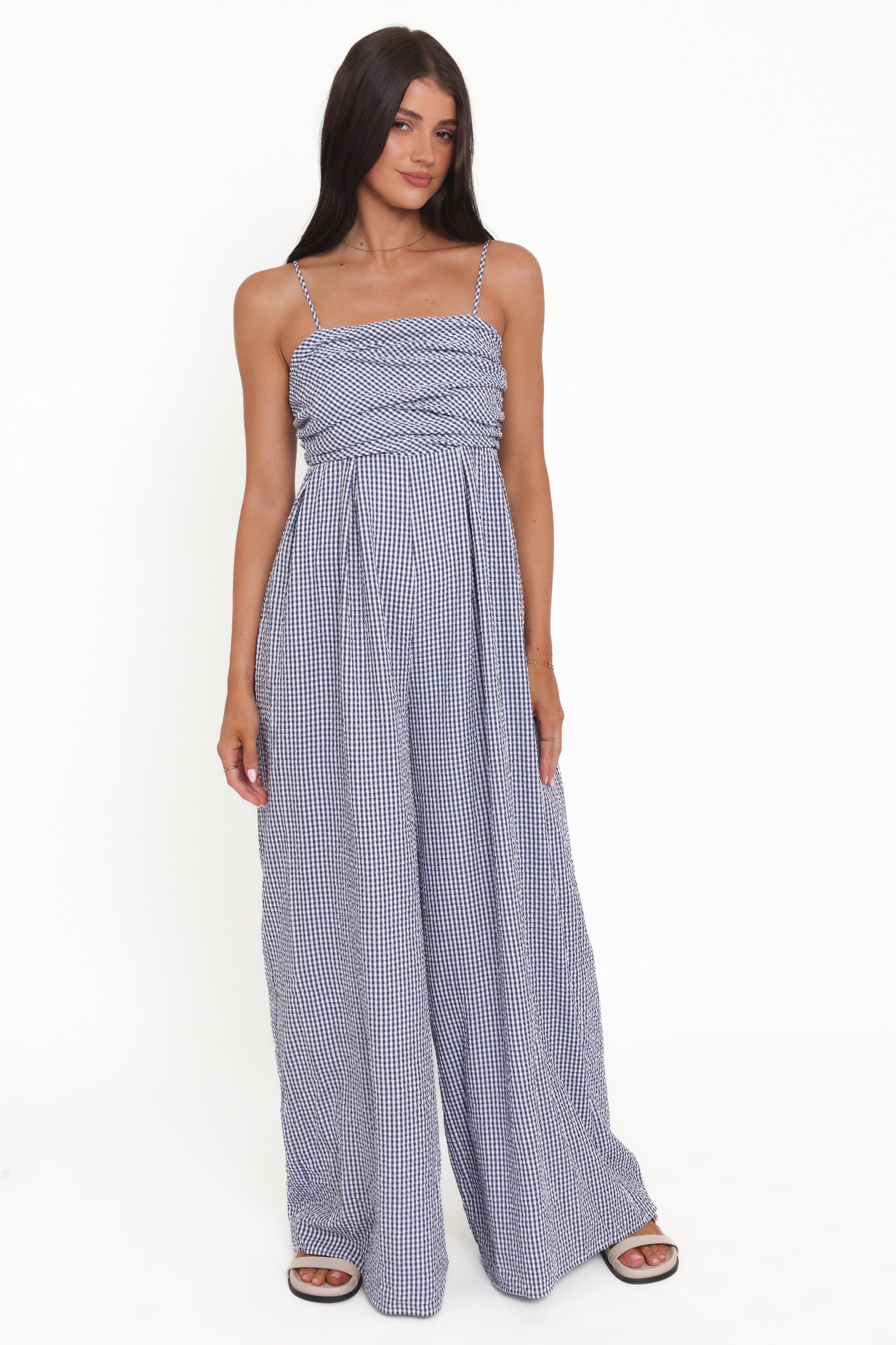 Pricilla Jumpsuit - Blue Gingham - Image 5