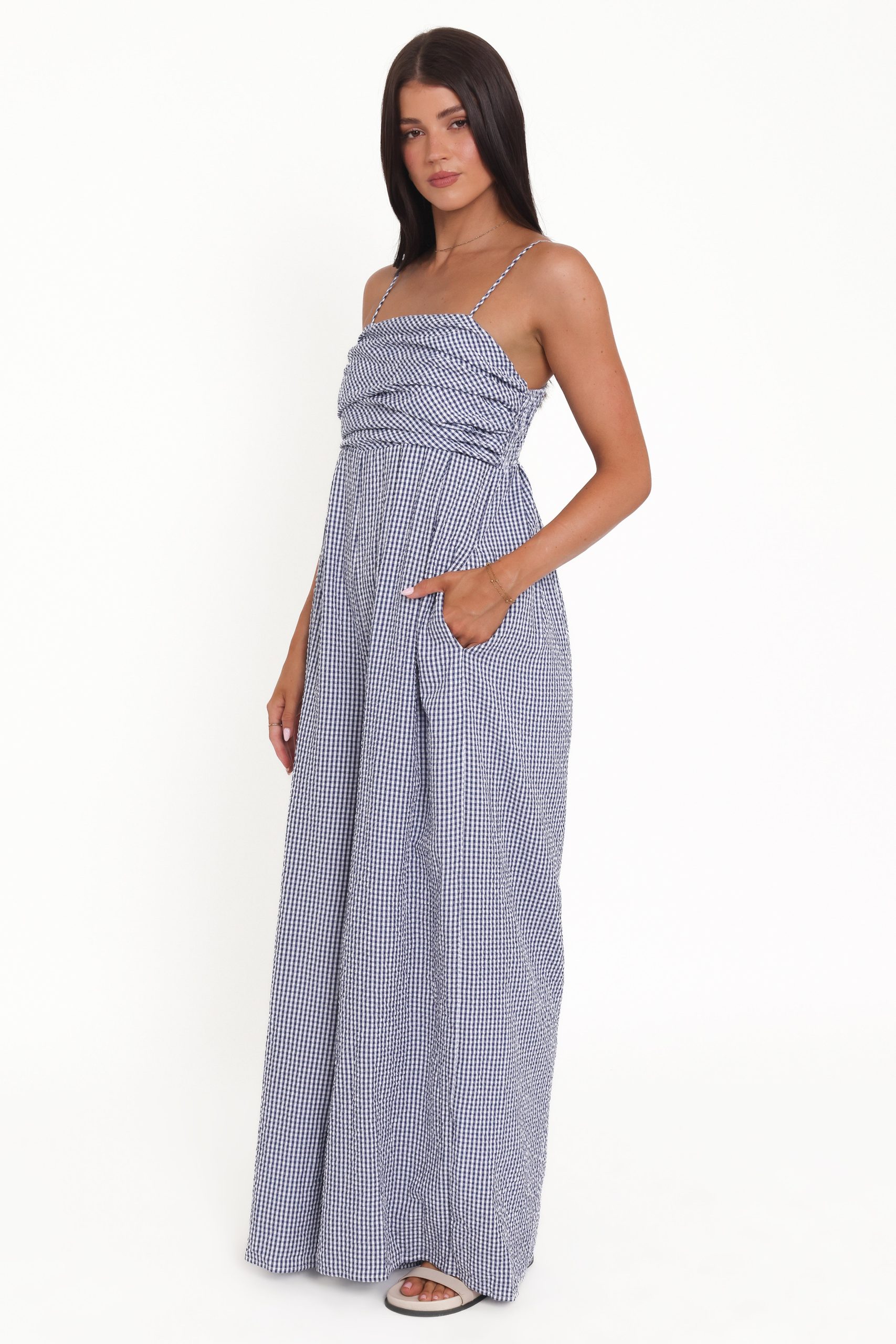 Pricilla Jumpsuit - Blue Gingham - Image 3