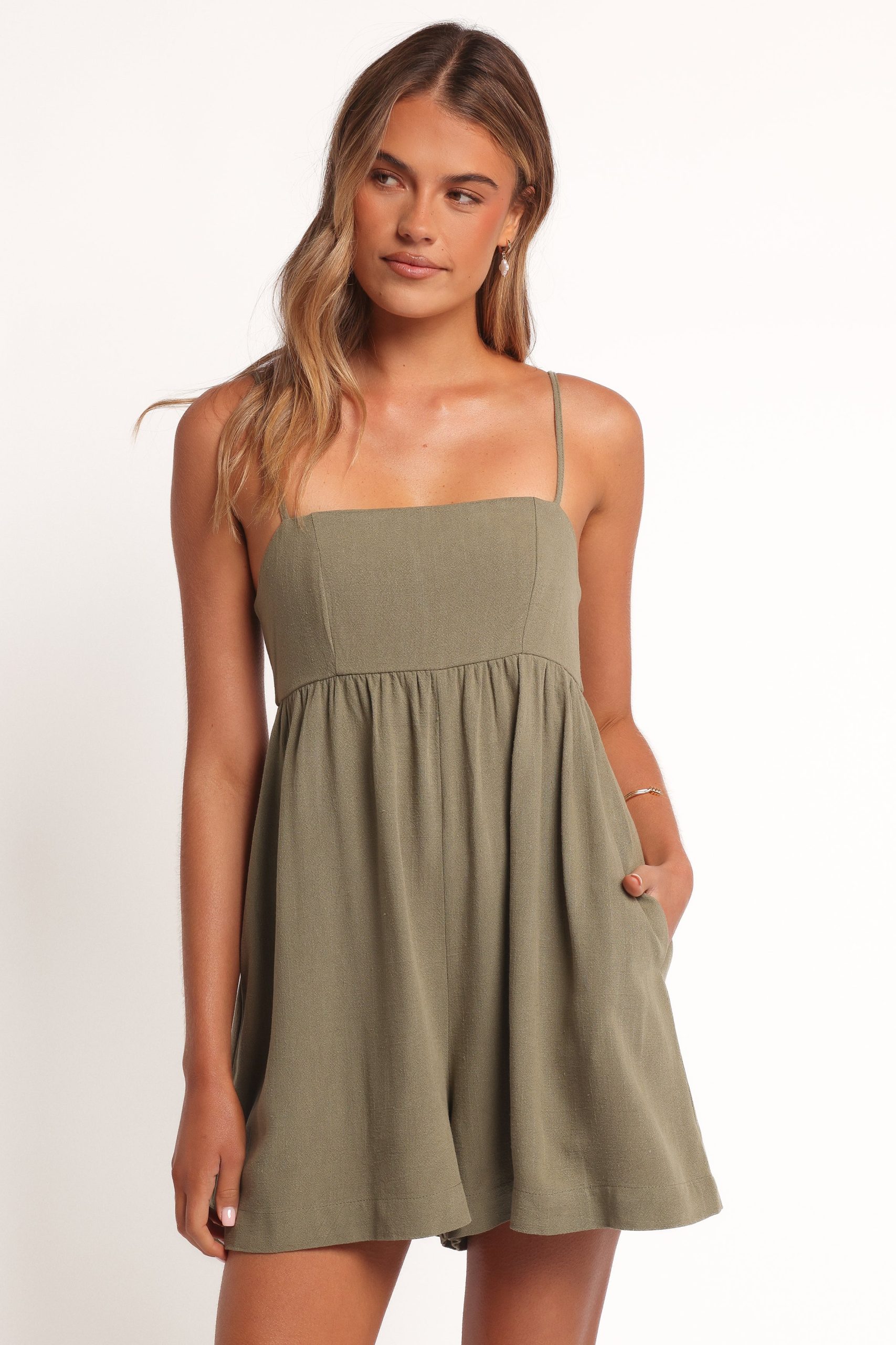 Quinley Romper - Olive - Image 2