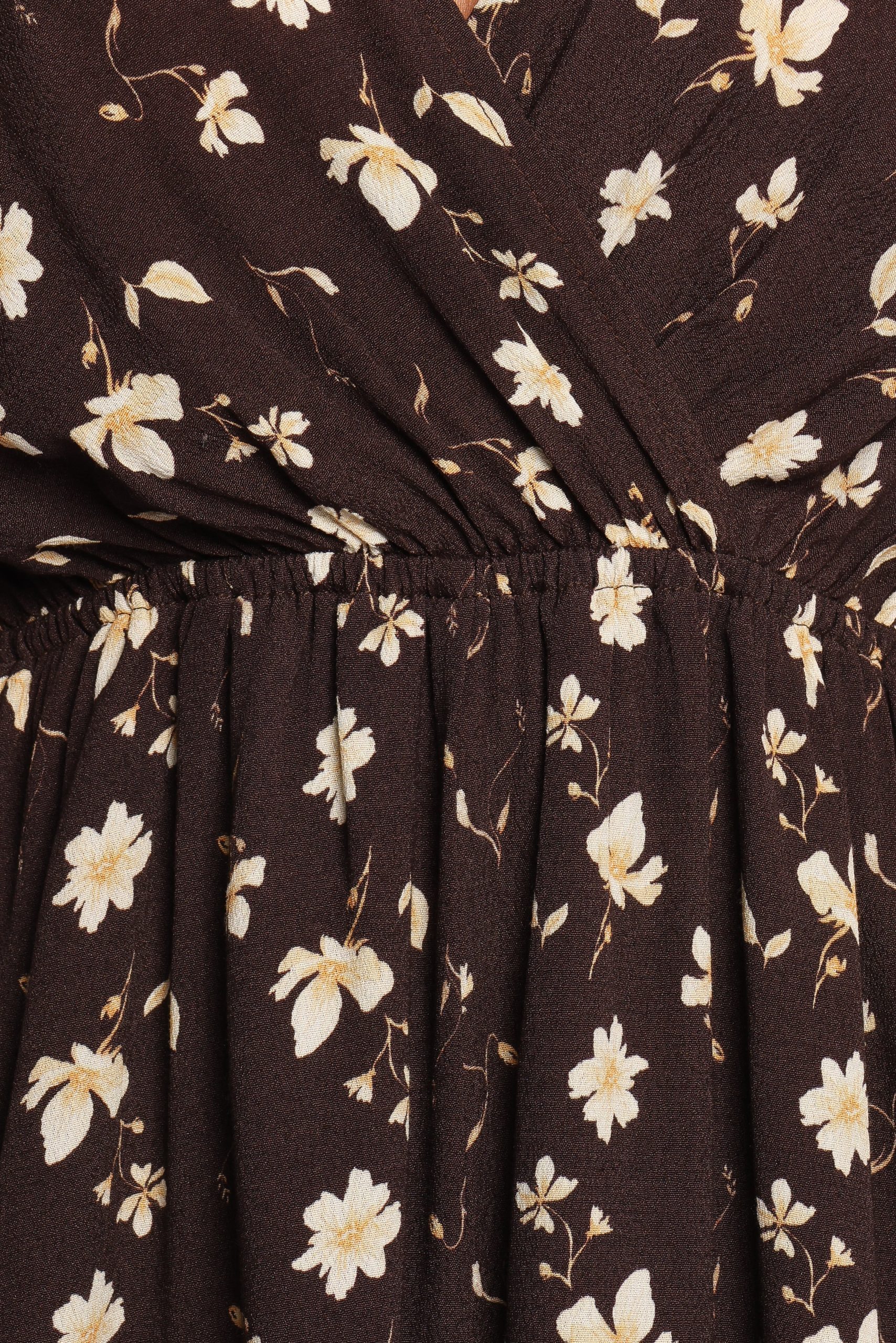 Raschelle Romper - Brown Ditsy - Image 6