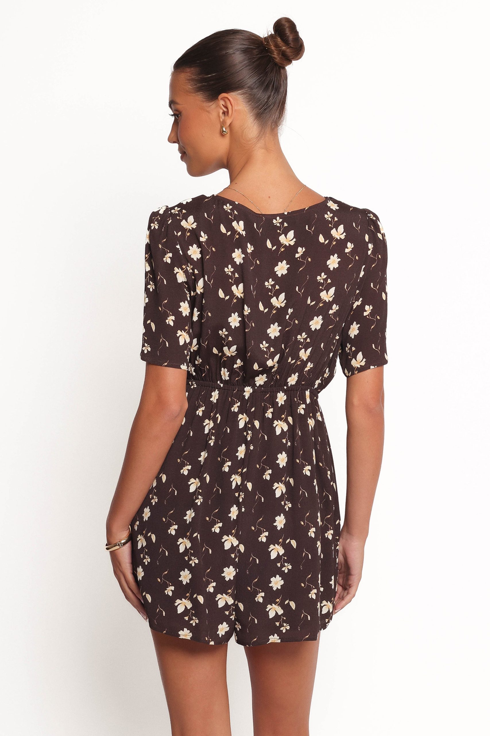 Raschelle Romper - Brown Ditsy - Image 3