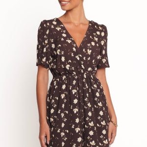 Raschelle Romper - Brown Ditsy