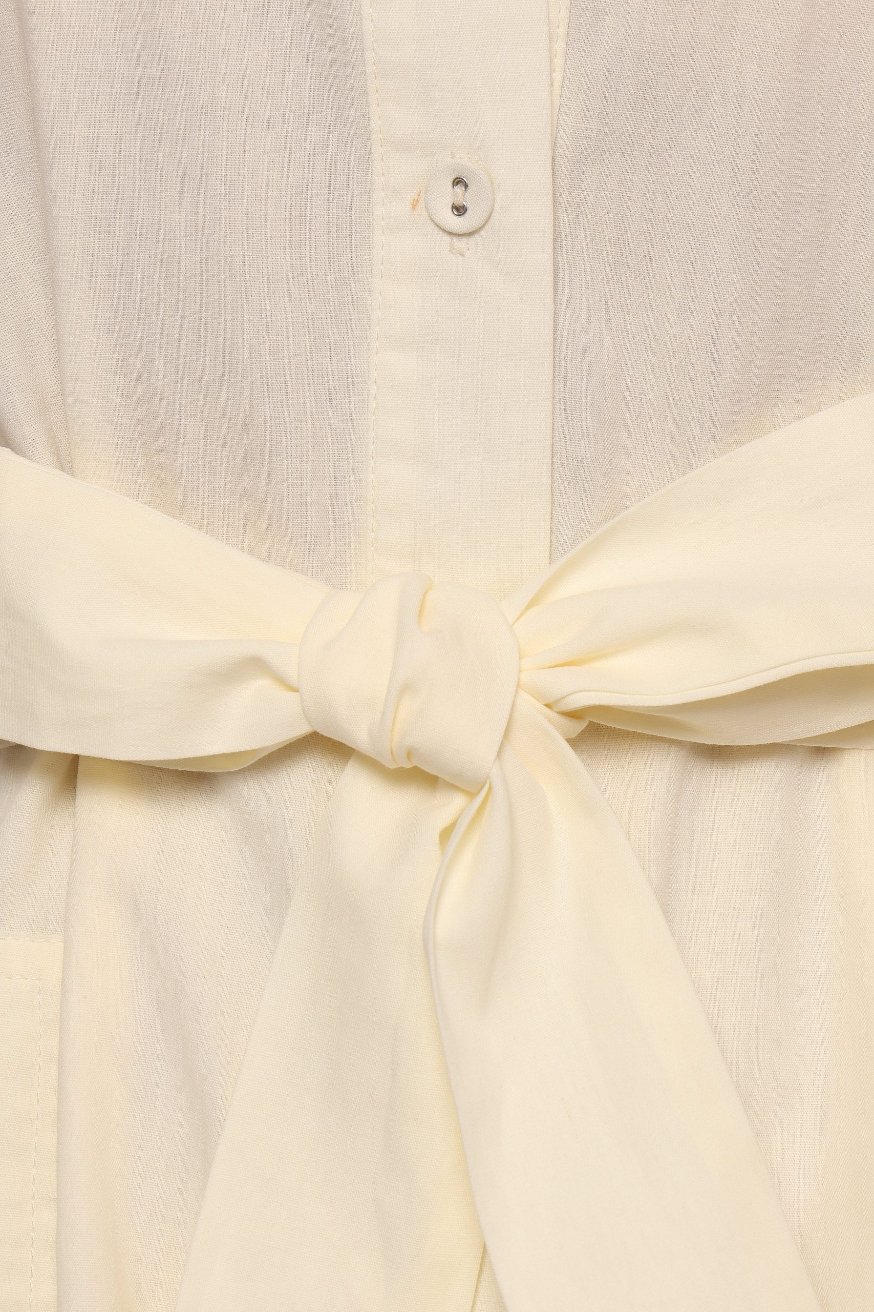 Riley Waist Tie Romper - Cream - Image 7