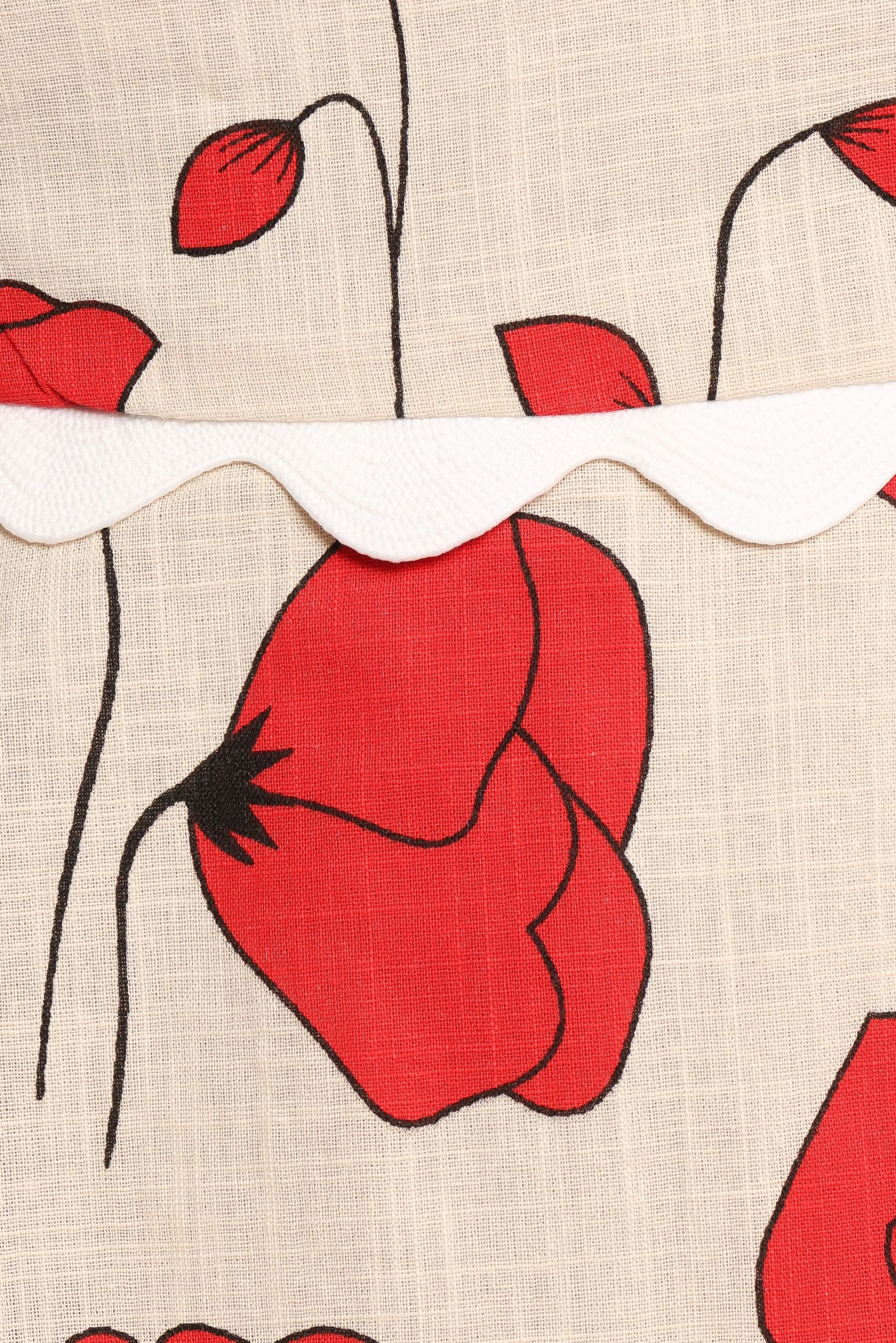 Romia Strapless Romper - Red Beige Poppy - Image 8