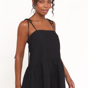 Rubie Tie Shoulder Romper - Black