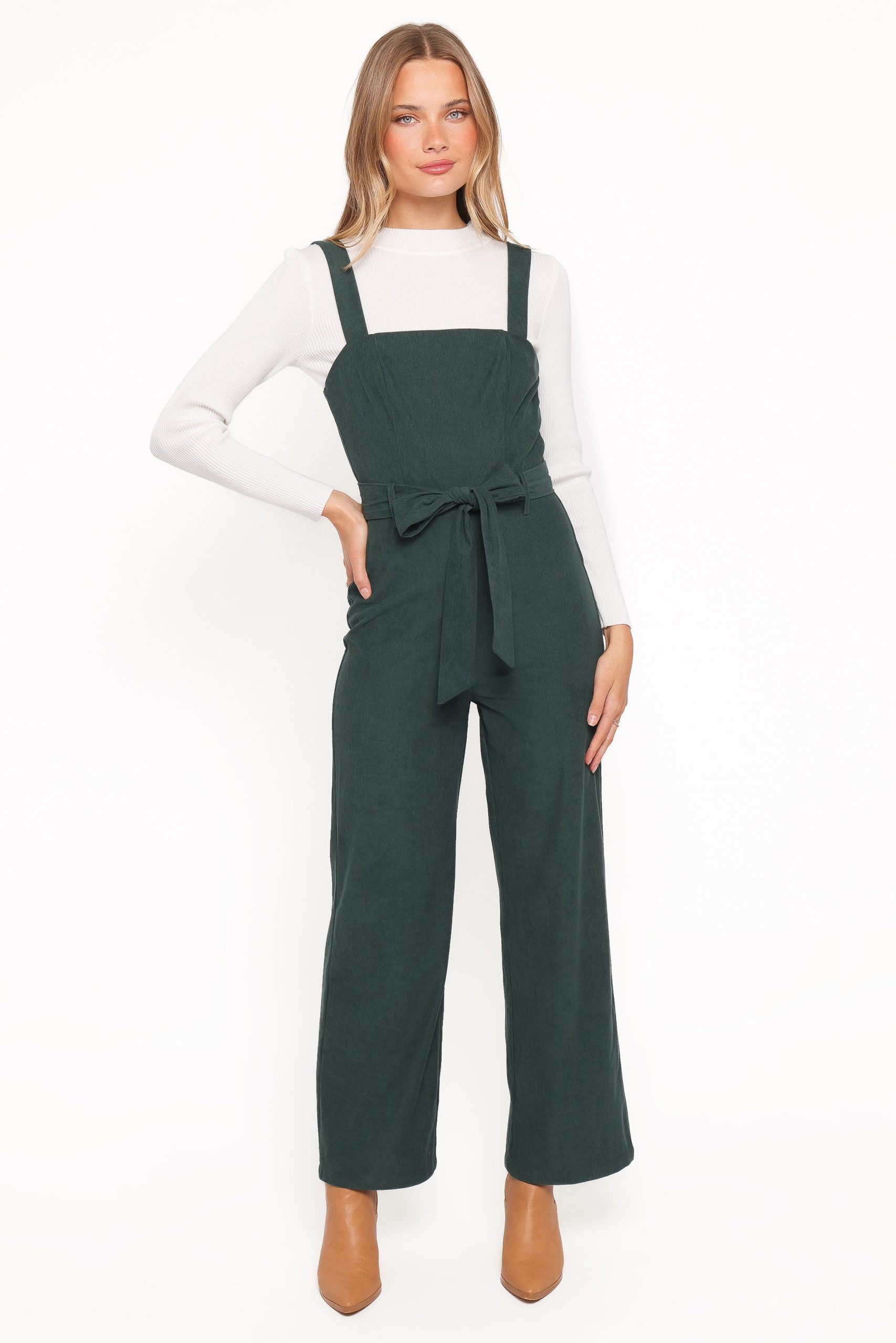 Selene Corduroy Jumpsuit - Green - Image 6