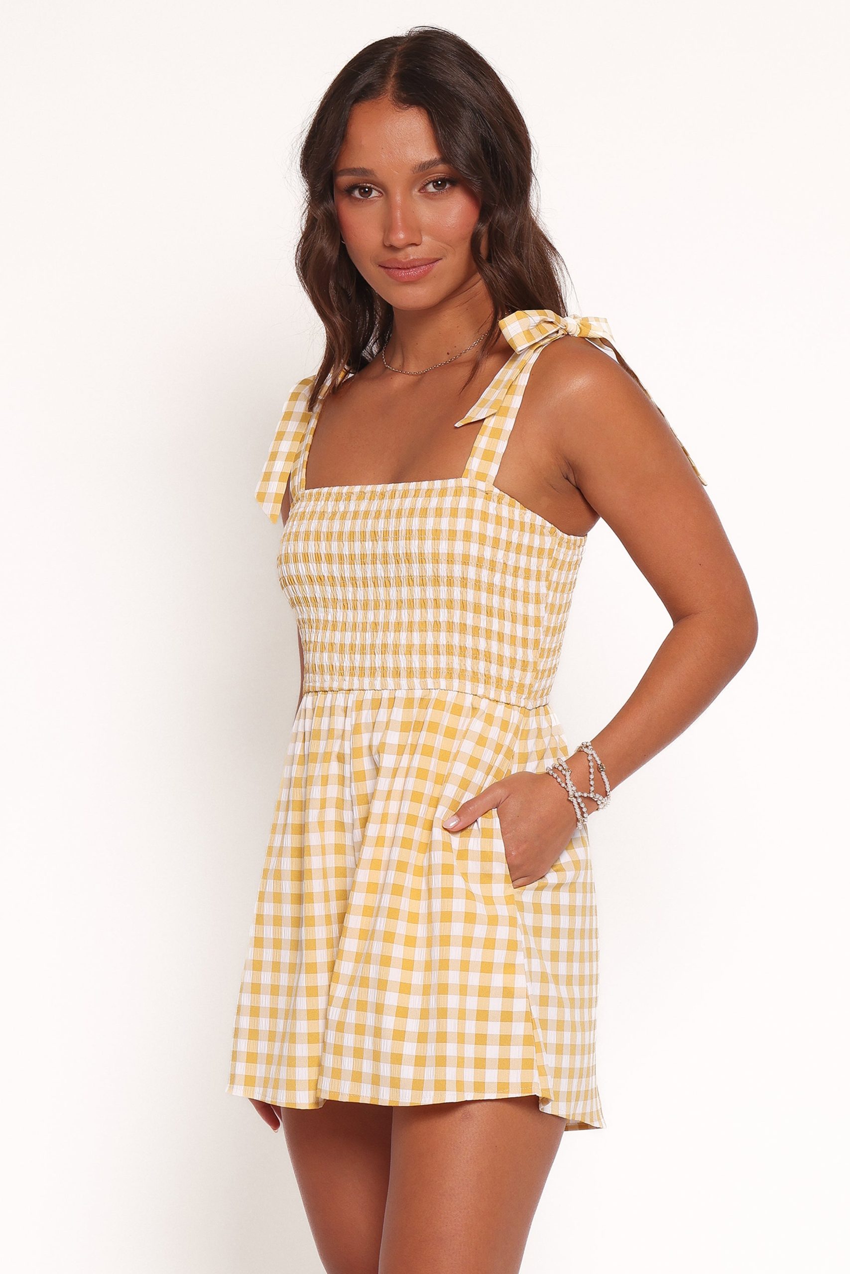 Simo Romper - Yellow Gingham - Image 4
