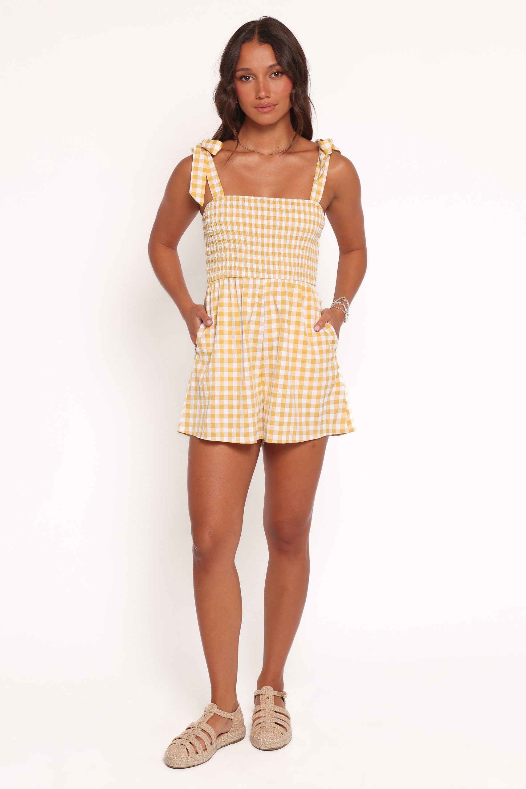 Simo Romper - Yellow Gingham - Image 6