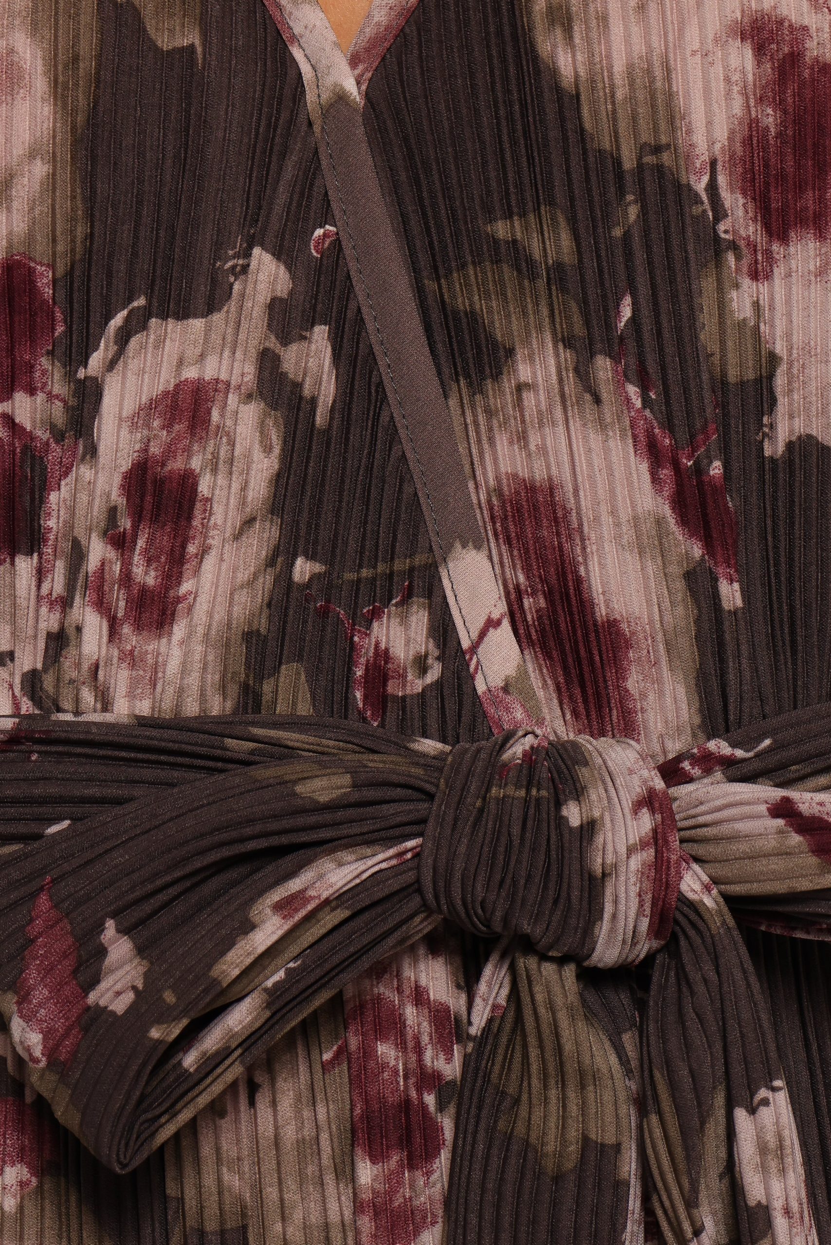 Solange Plisse Jumpsuit - Steel Grey Floral - Image 6