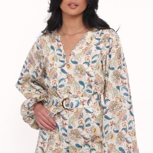 Soul Belted Romper - Paisley