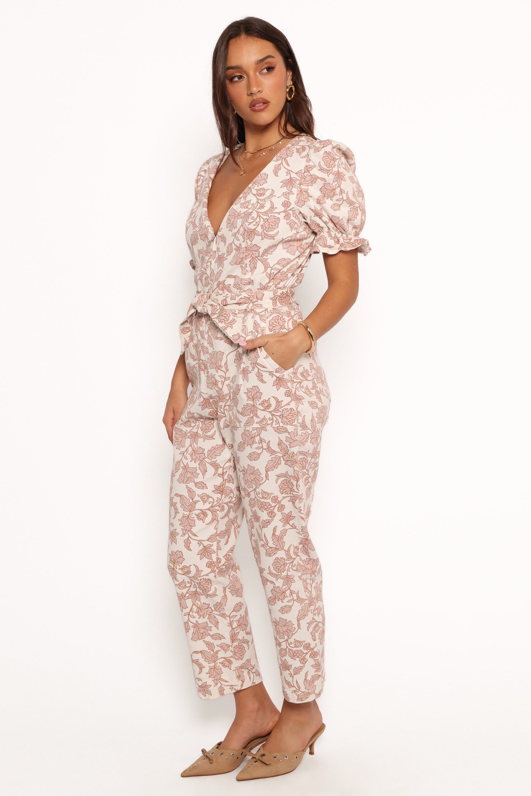 Valerie Jumpsuit - Ivory Tan - Image 3