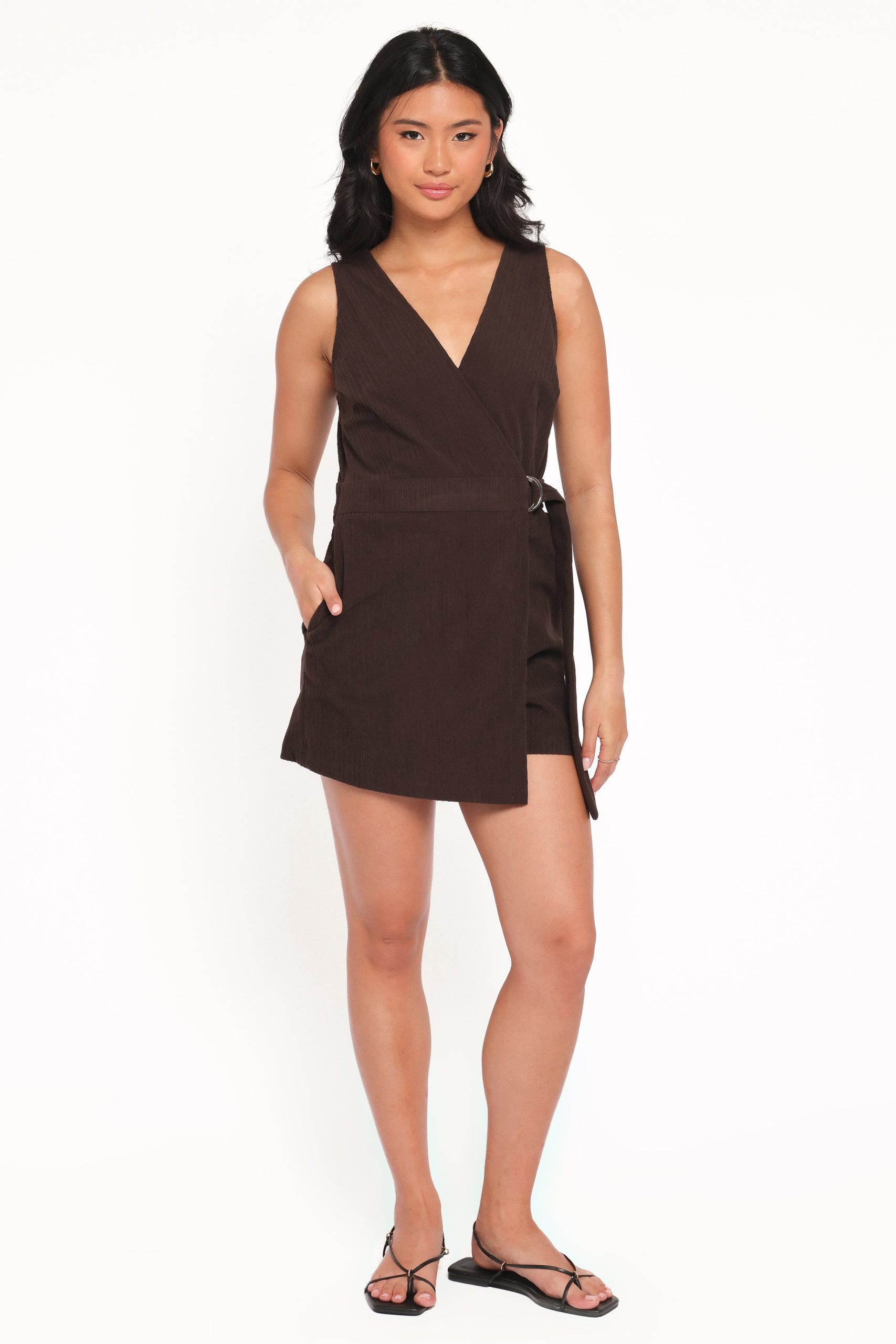Vesper Corduroy Romper - Chocolate - Image 6