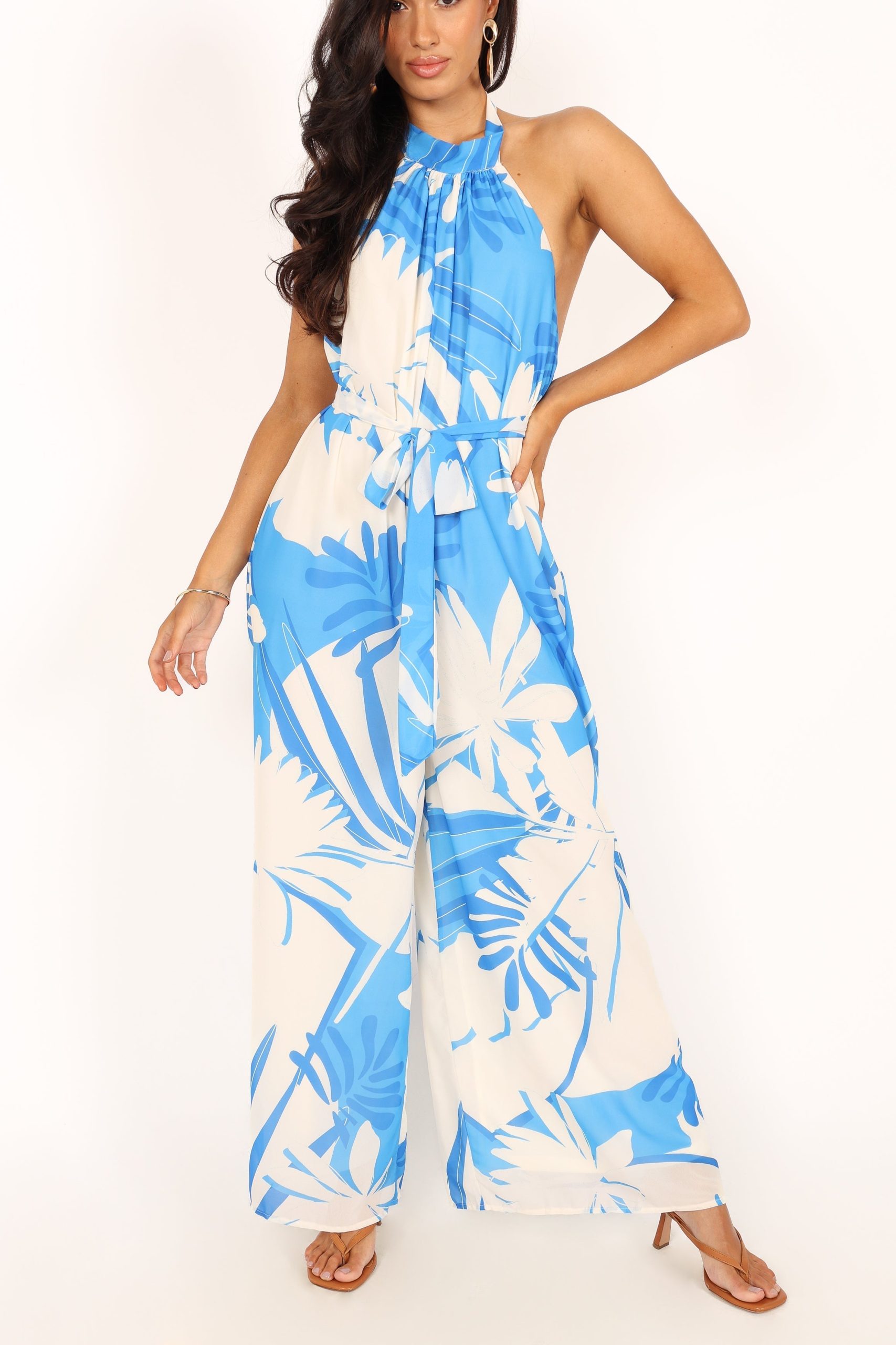 Aminah Jumpsuit - Blue Floral - Image 10
