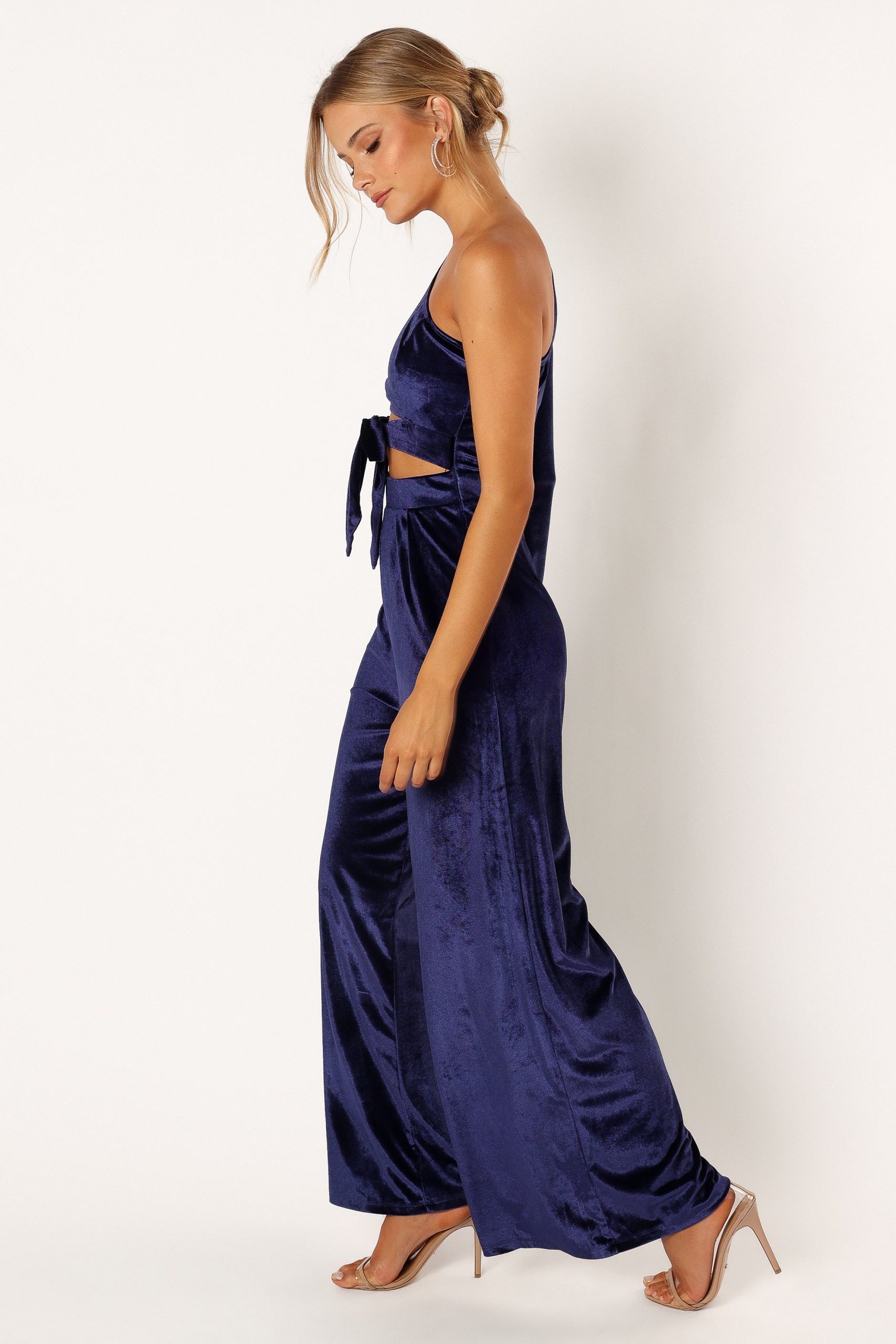 Avery Velvet Jumpsuit - Sapphire - Image 6