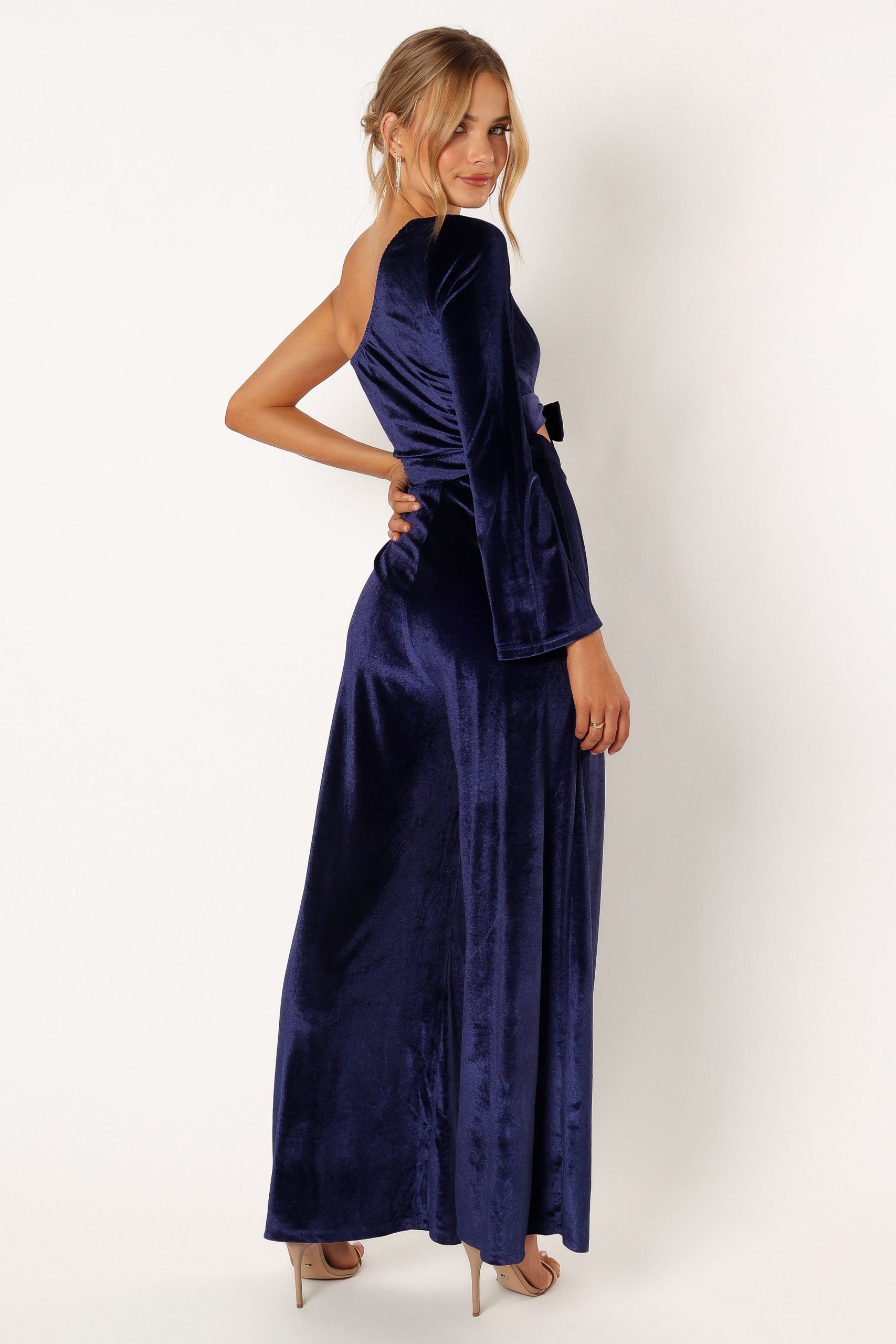 Avery Velvet Jumpsuit - Sapphire - Image 5