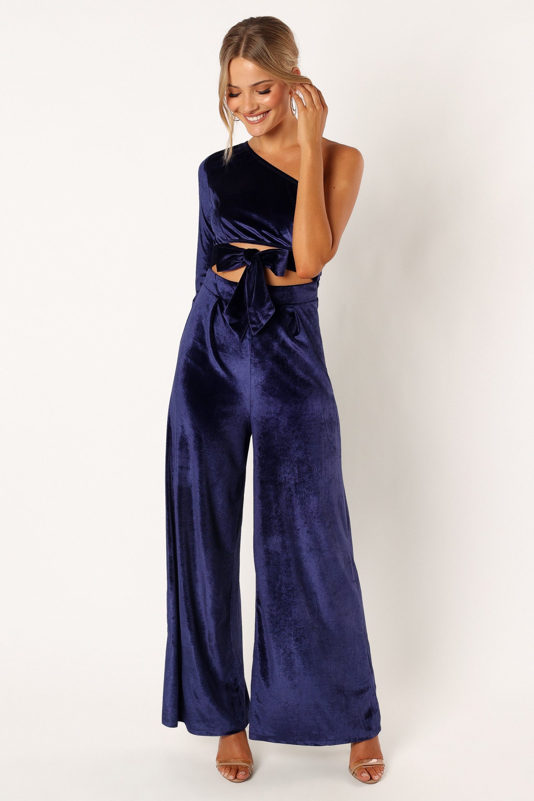 Avery Velvet Jumpsuit - Sapphire - Image 10