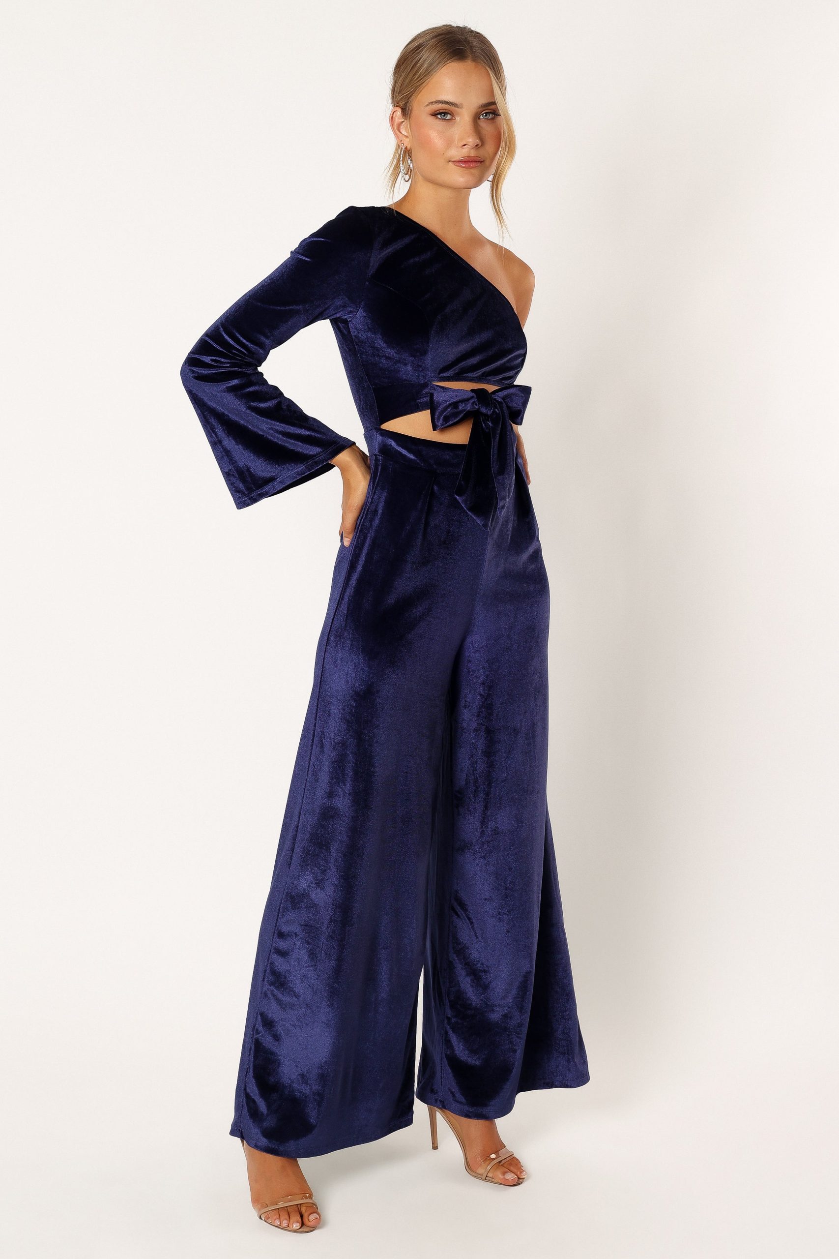Avery Velvet Jumpsuit - Sapphire - Image 4