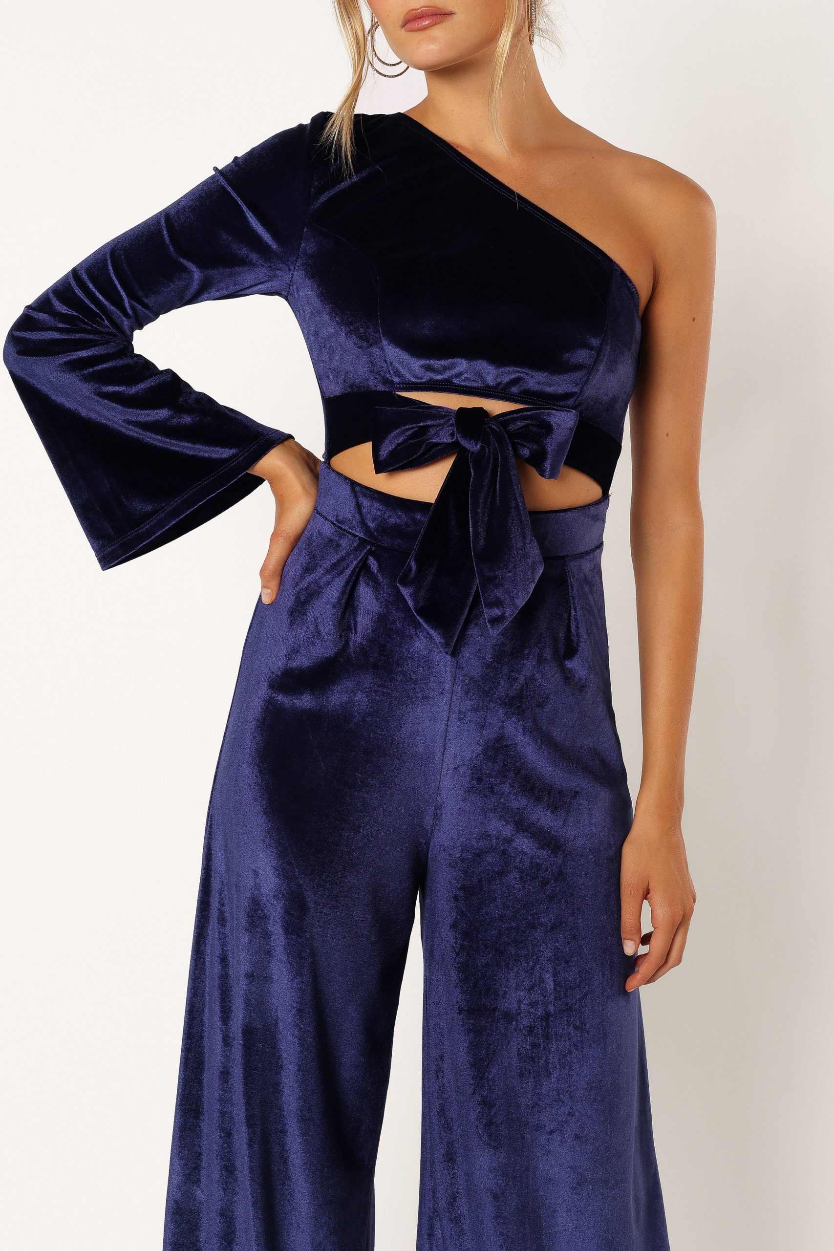 Avery Velvet Jumpsuit - Sapphire - Image 8