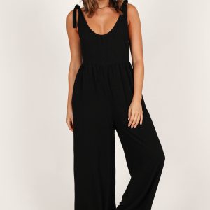 Ayla Linen Jumpsuit - Black