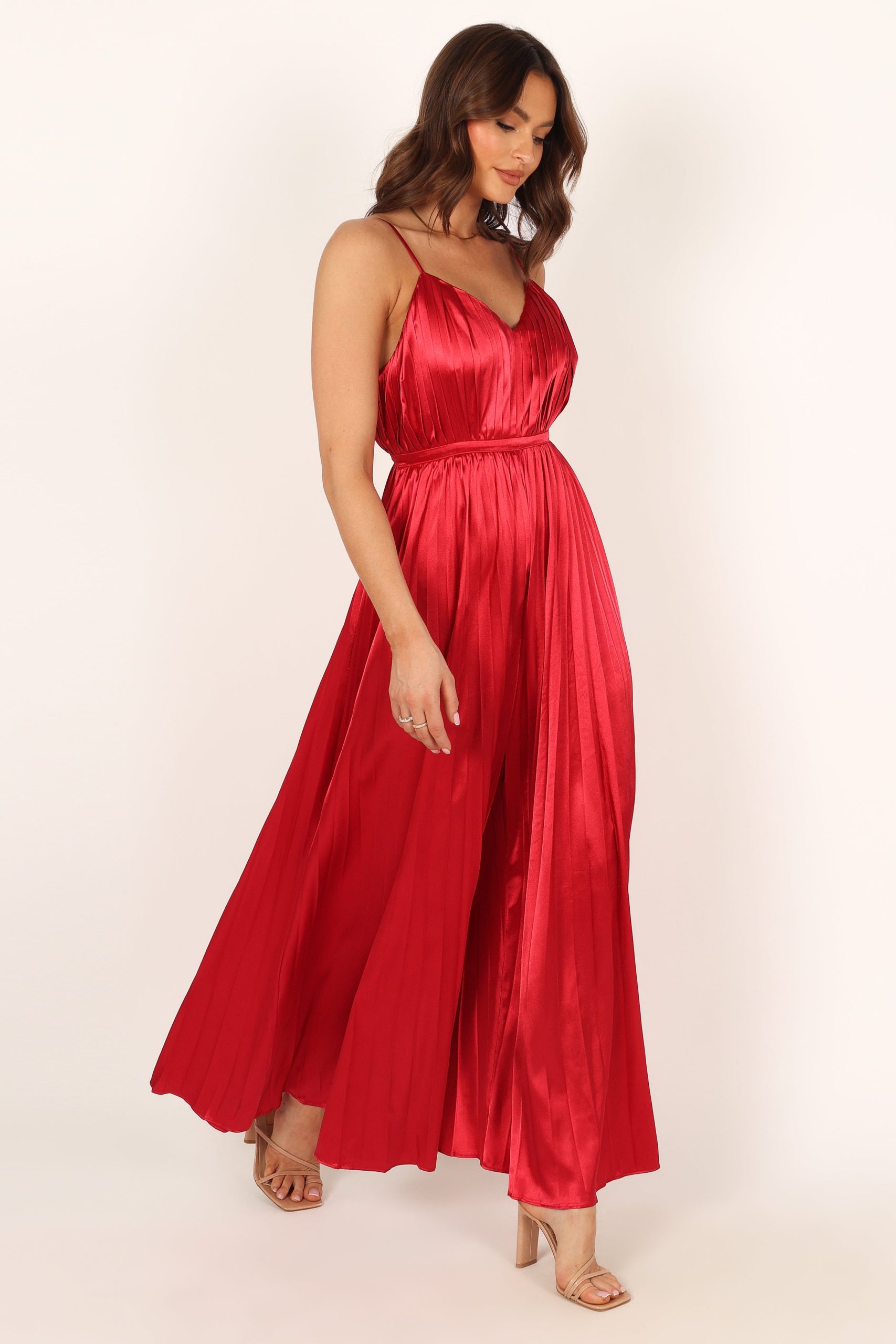 Eden Wide Leg Jumpsuit - Red - Image 5