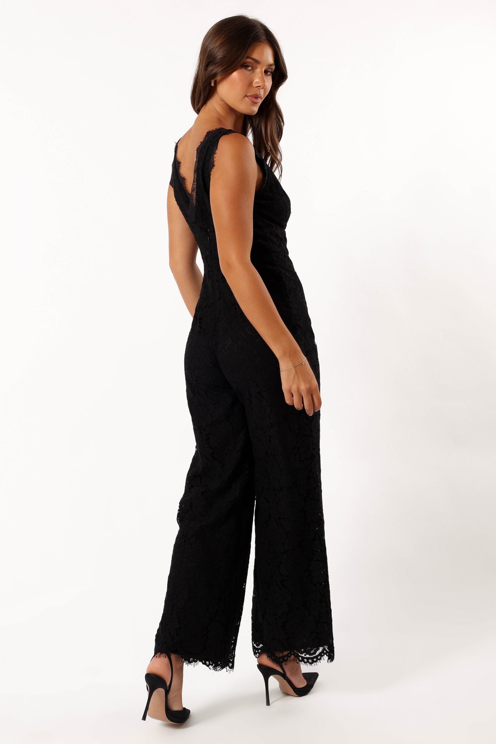 Eloise Lace Jumpsuit - Black - Image 5